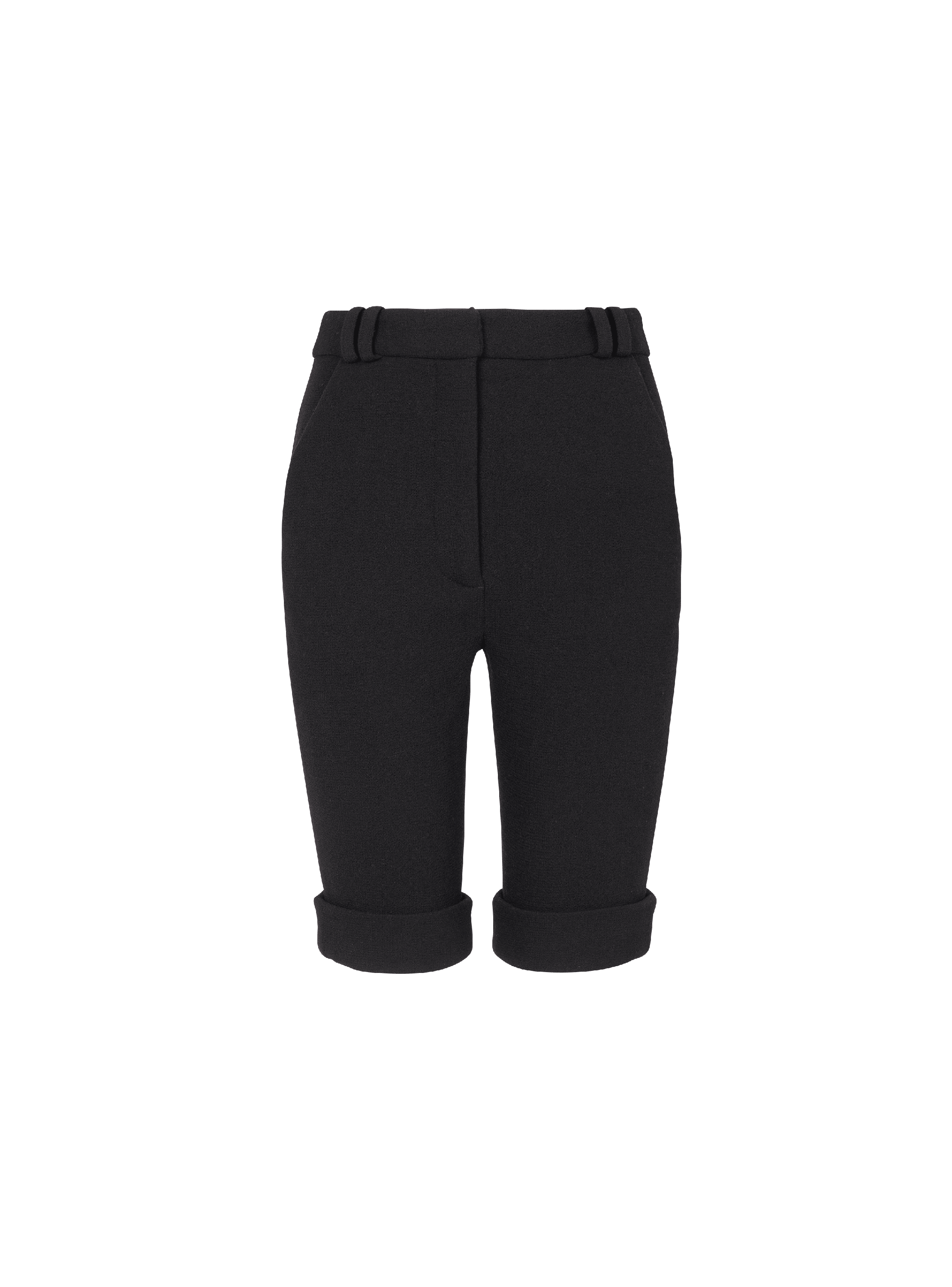 Cycling shorts in double crepe, black, hi-res