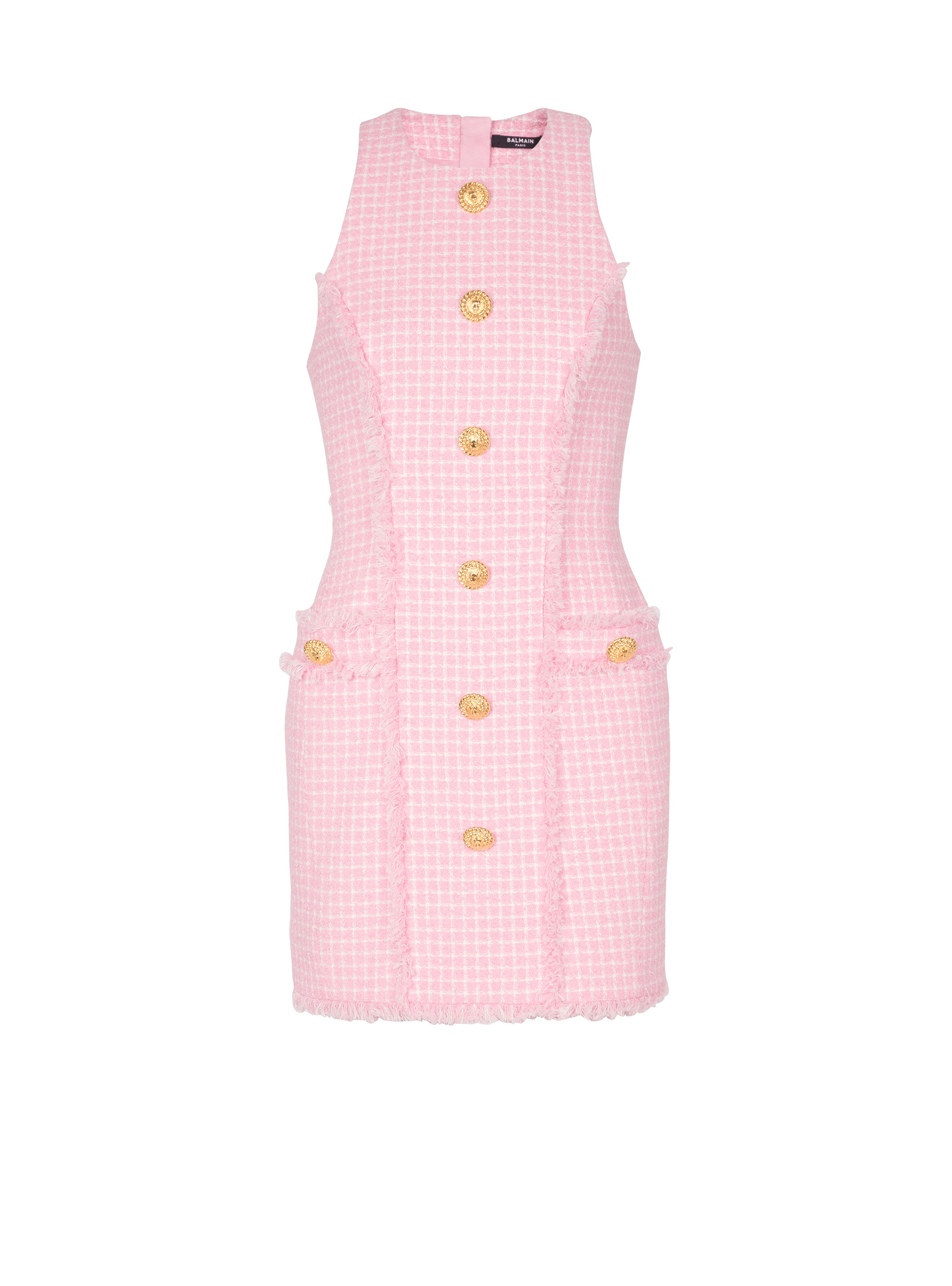 Ribbon Tweed Shift Dress