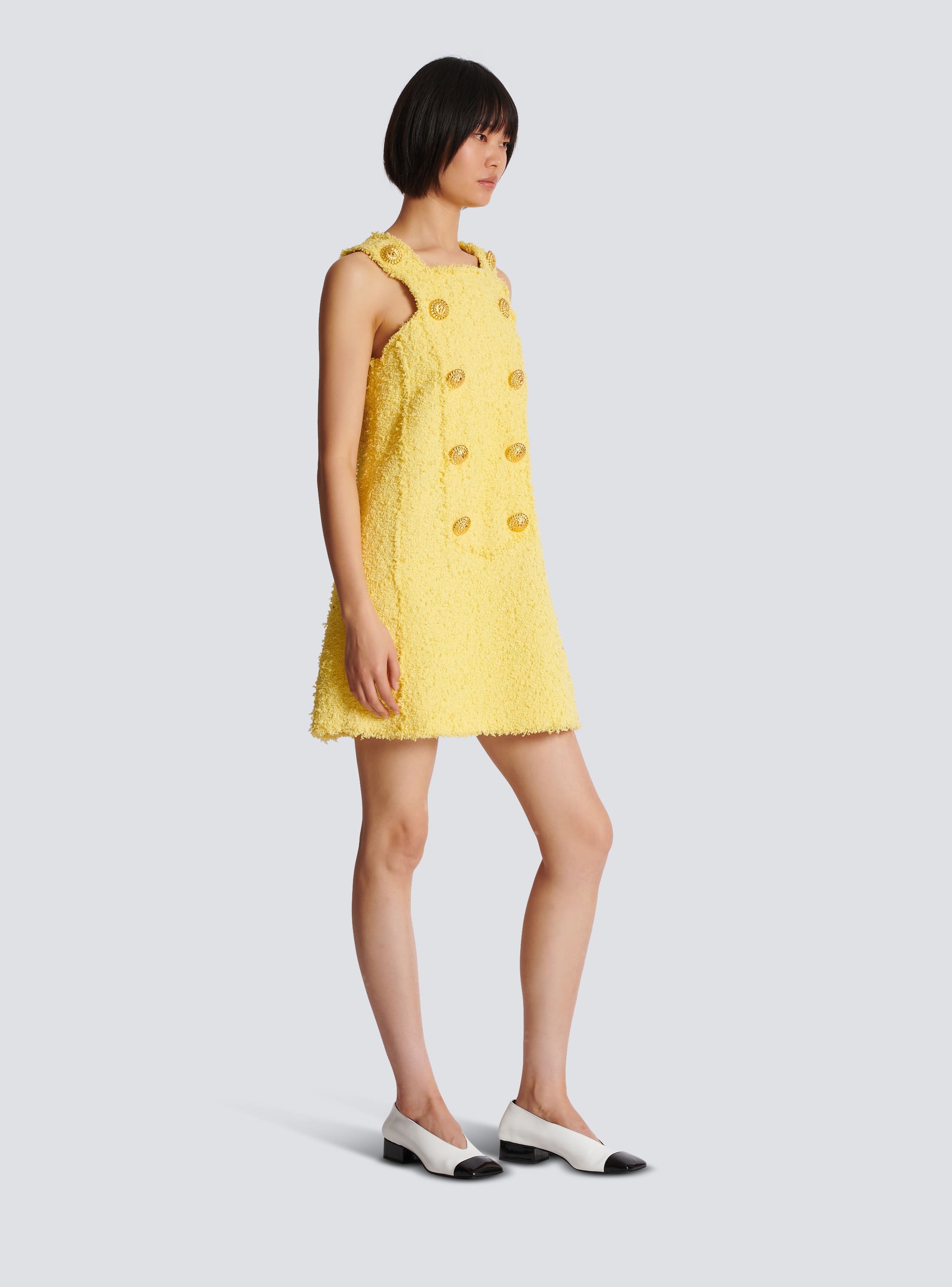 Yellow Tweed Dress