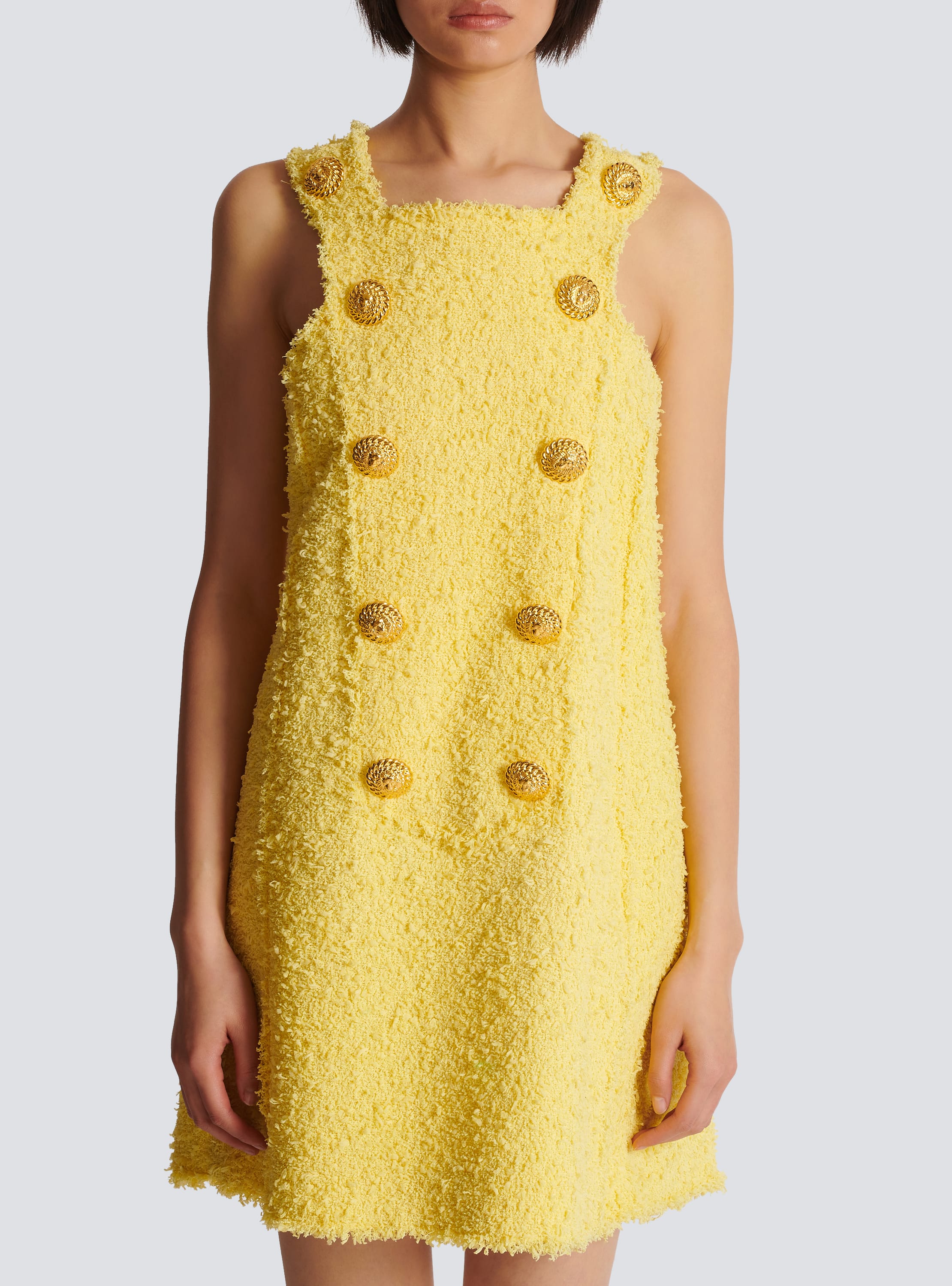 Yellow Tweed Dress