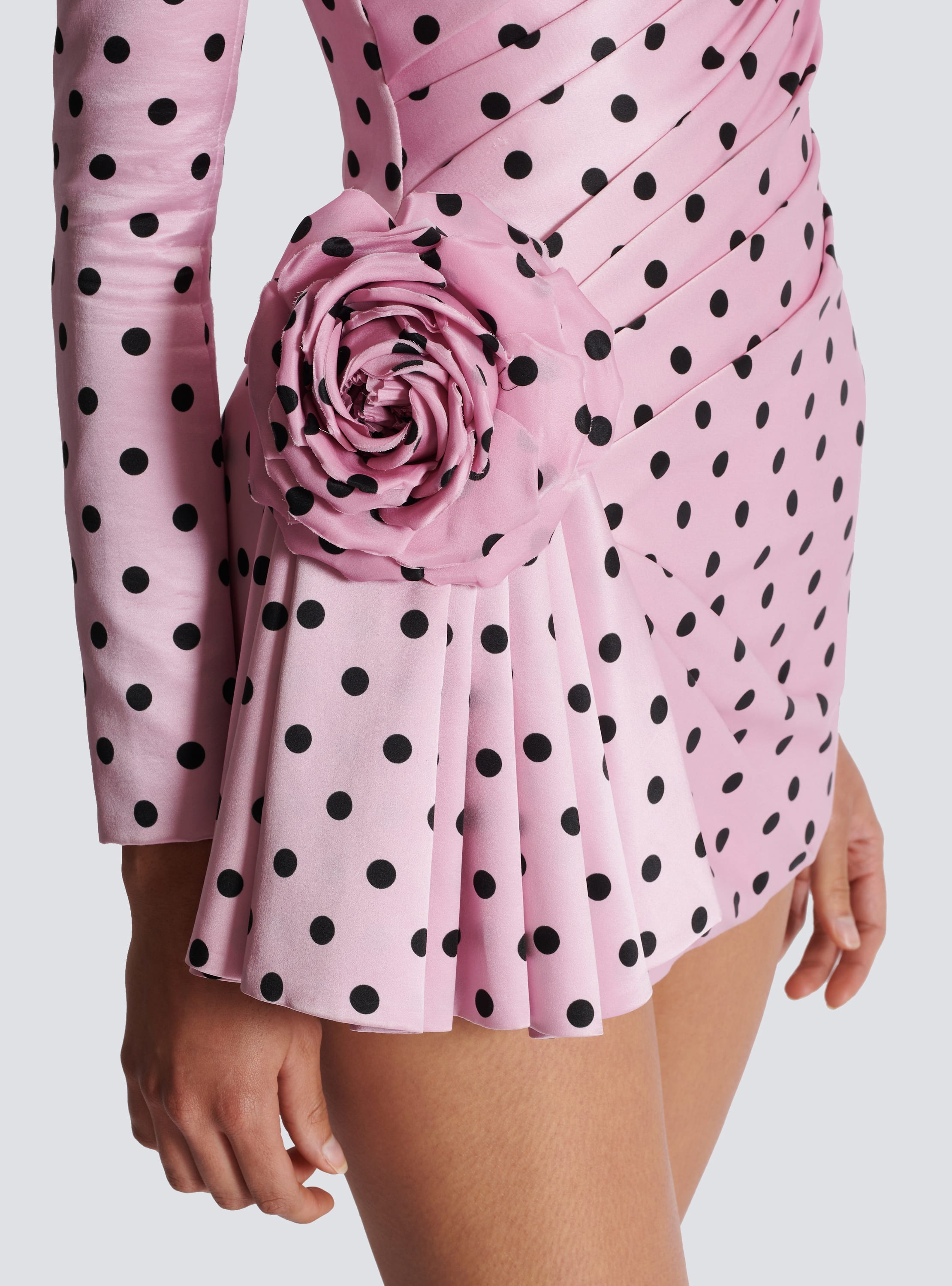 Balance Collection Polka Dots Black Long Sleeve Blouse Size M - 73