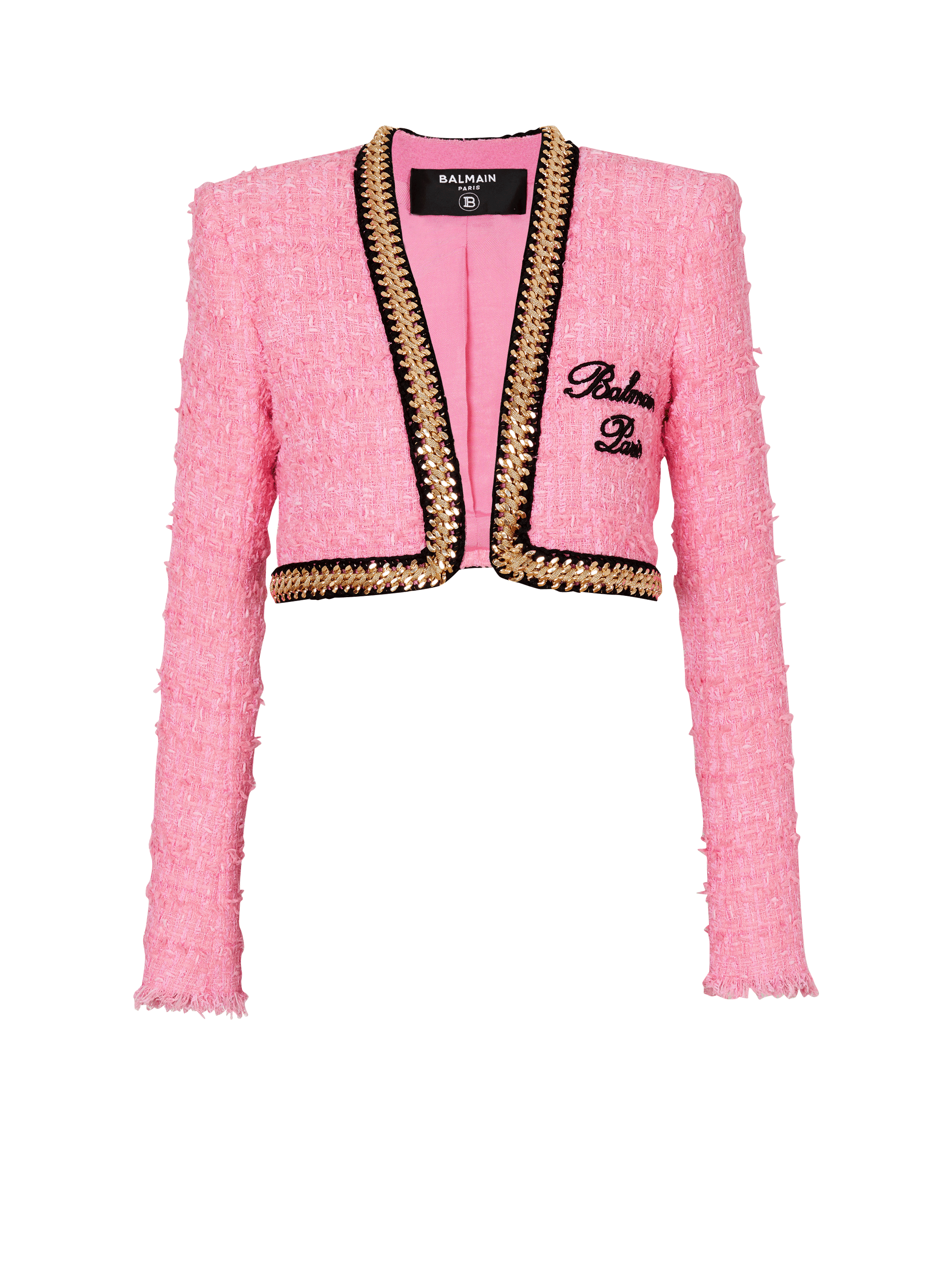 Balmain シグネチャー ツイード＆チェーン ジャケット