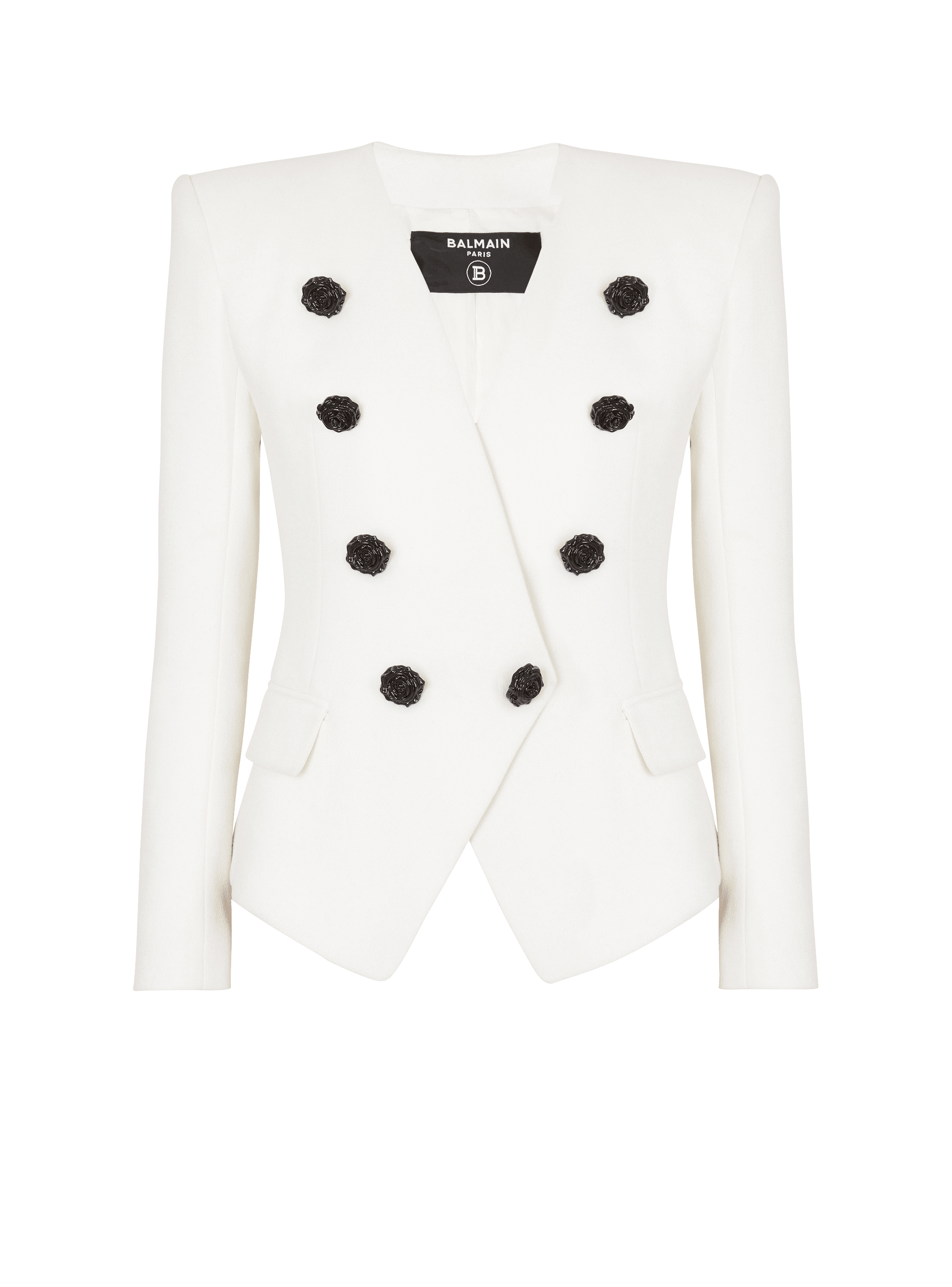 Chaqueta de crepé doble con 8 botones