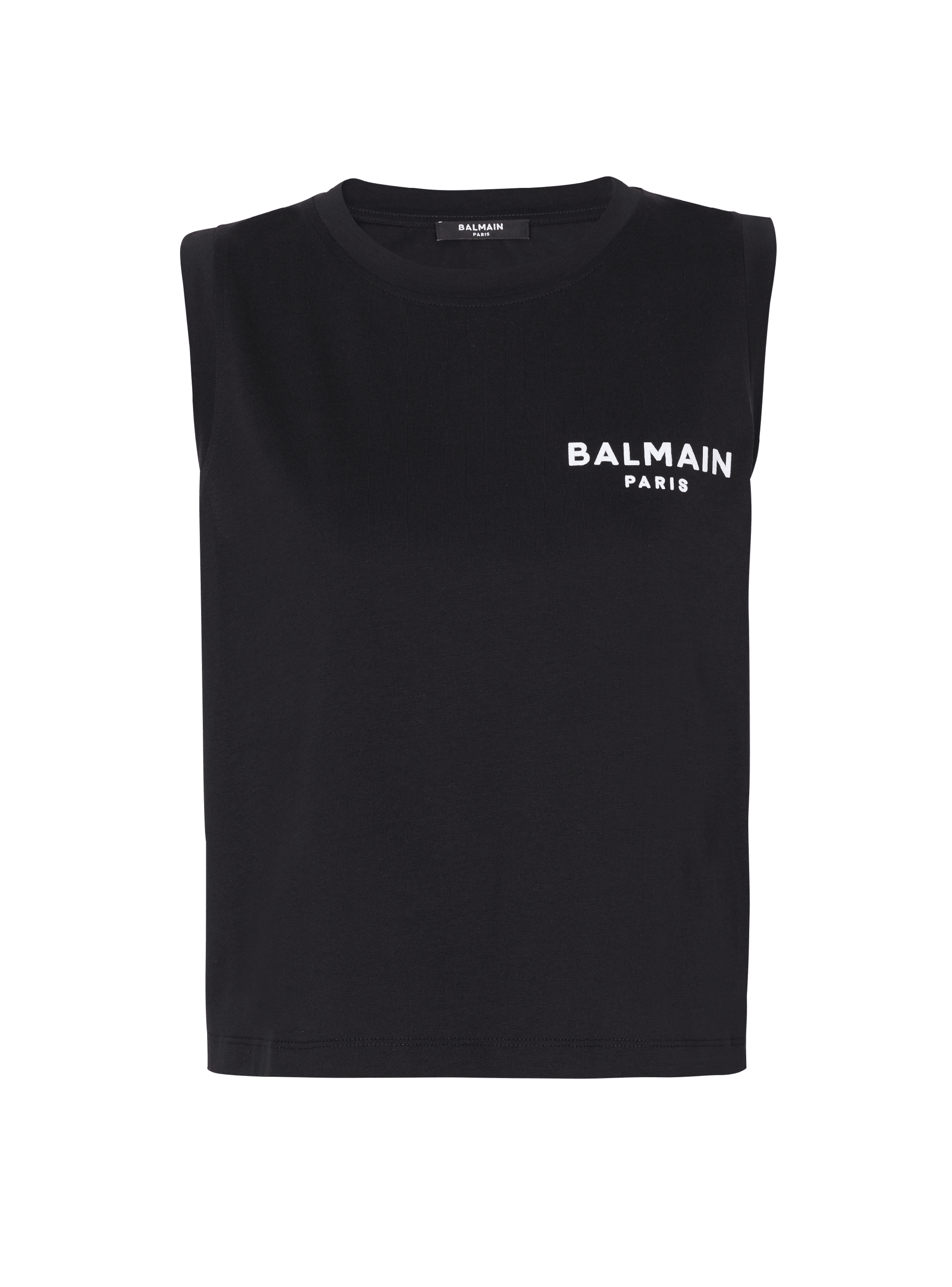 Camiseta sin mangas Balmain serigrafiada