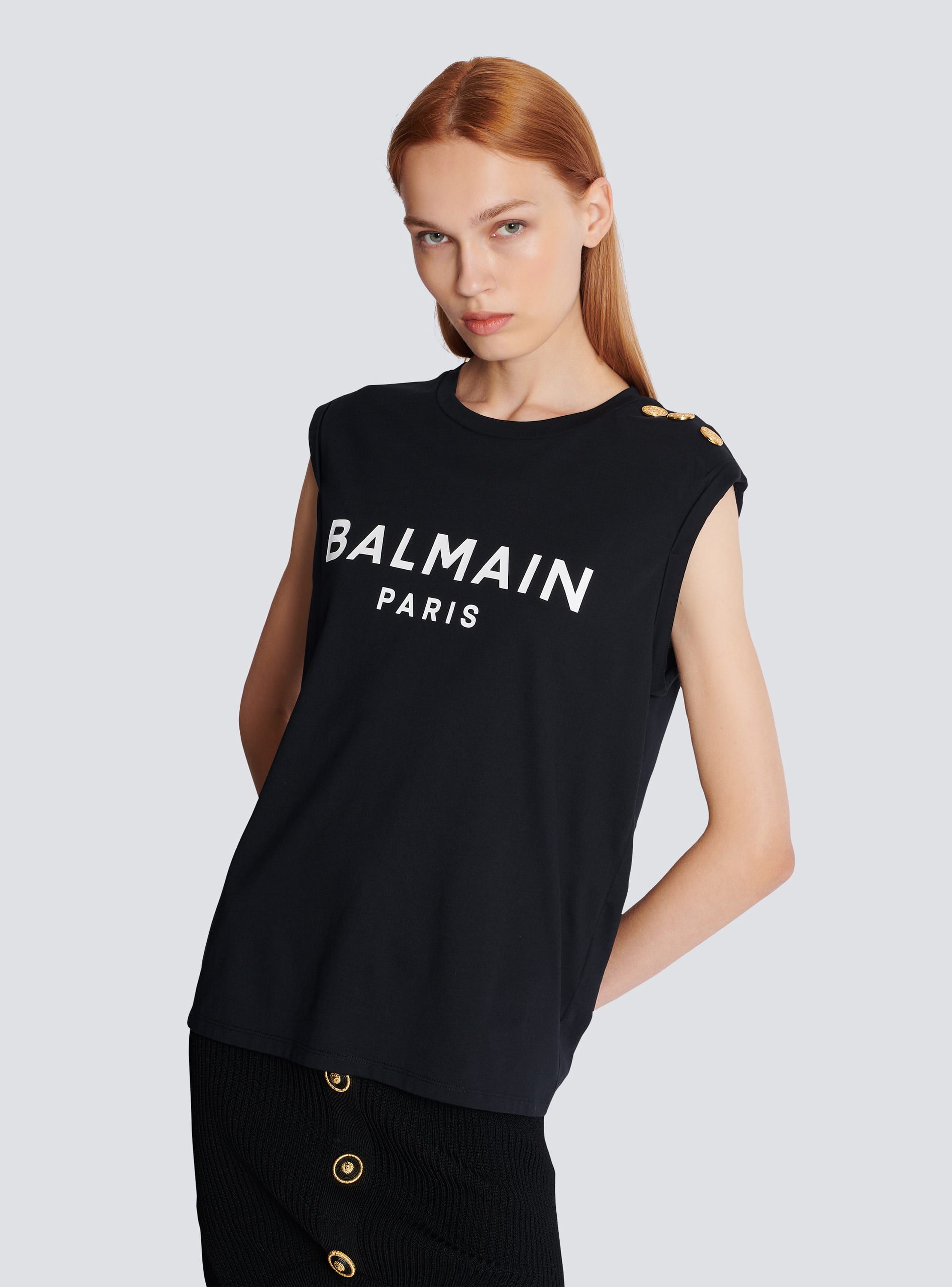 Balmain Parisプリント タンクトップ