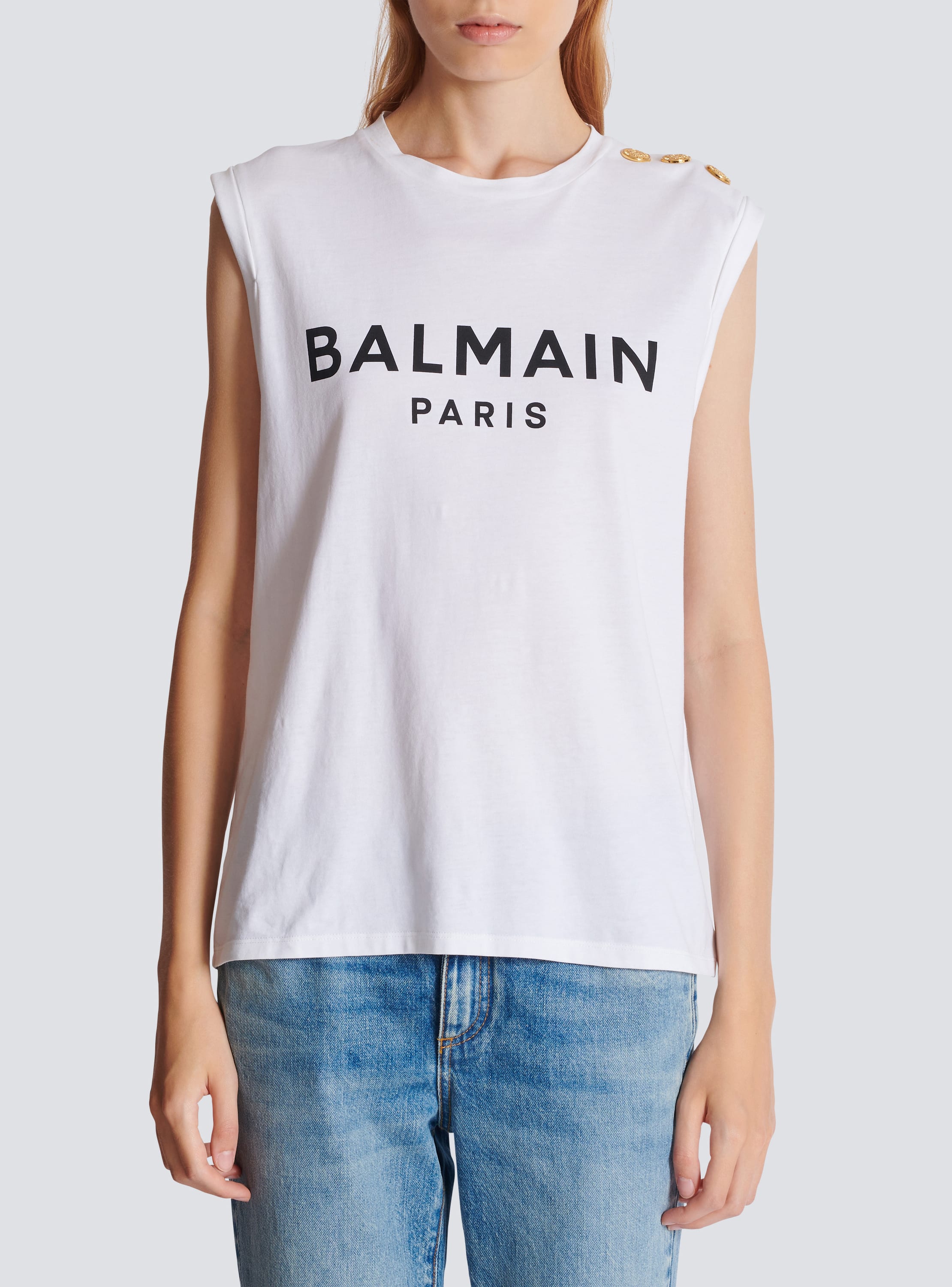 Balmain sleeveless top hotsell