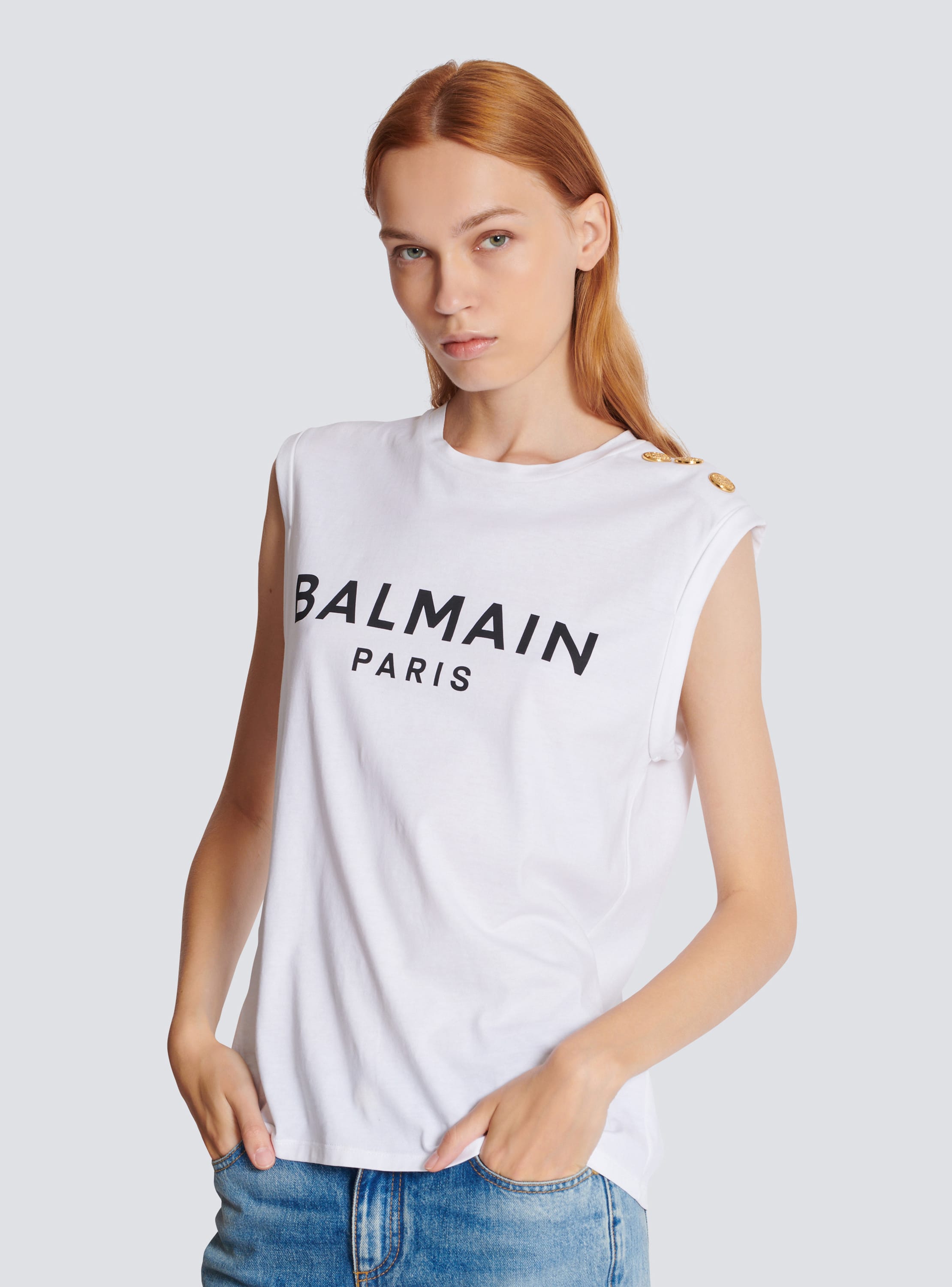 Balmain paris women's t shirt best sale