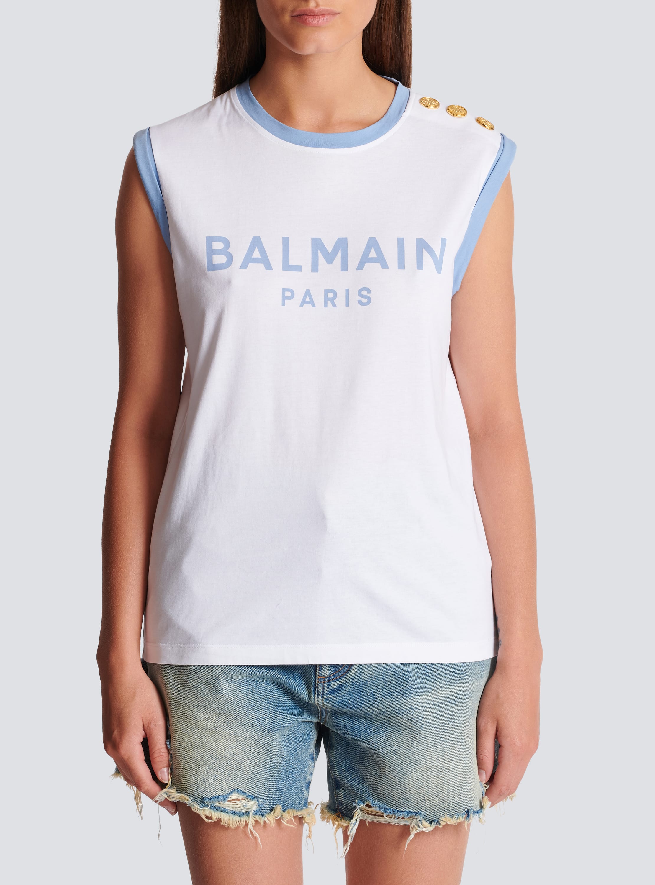 Balmain Paris 3-button tank top