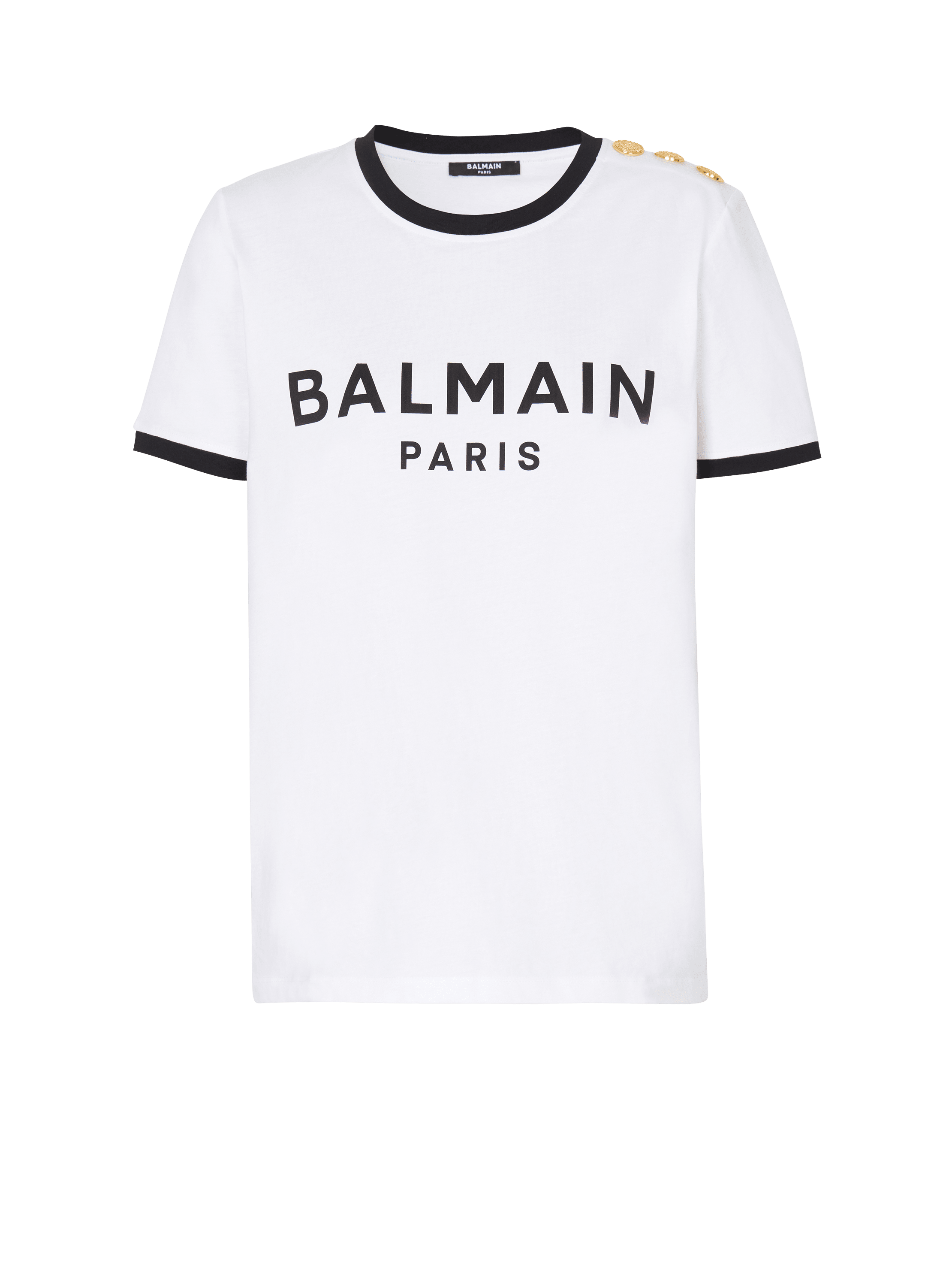 Balmain Paris 3-button T-shirt black - Women | BALMAIN