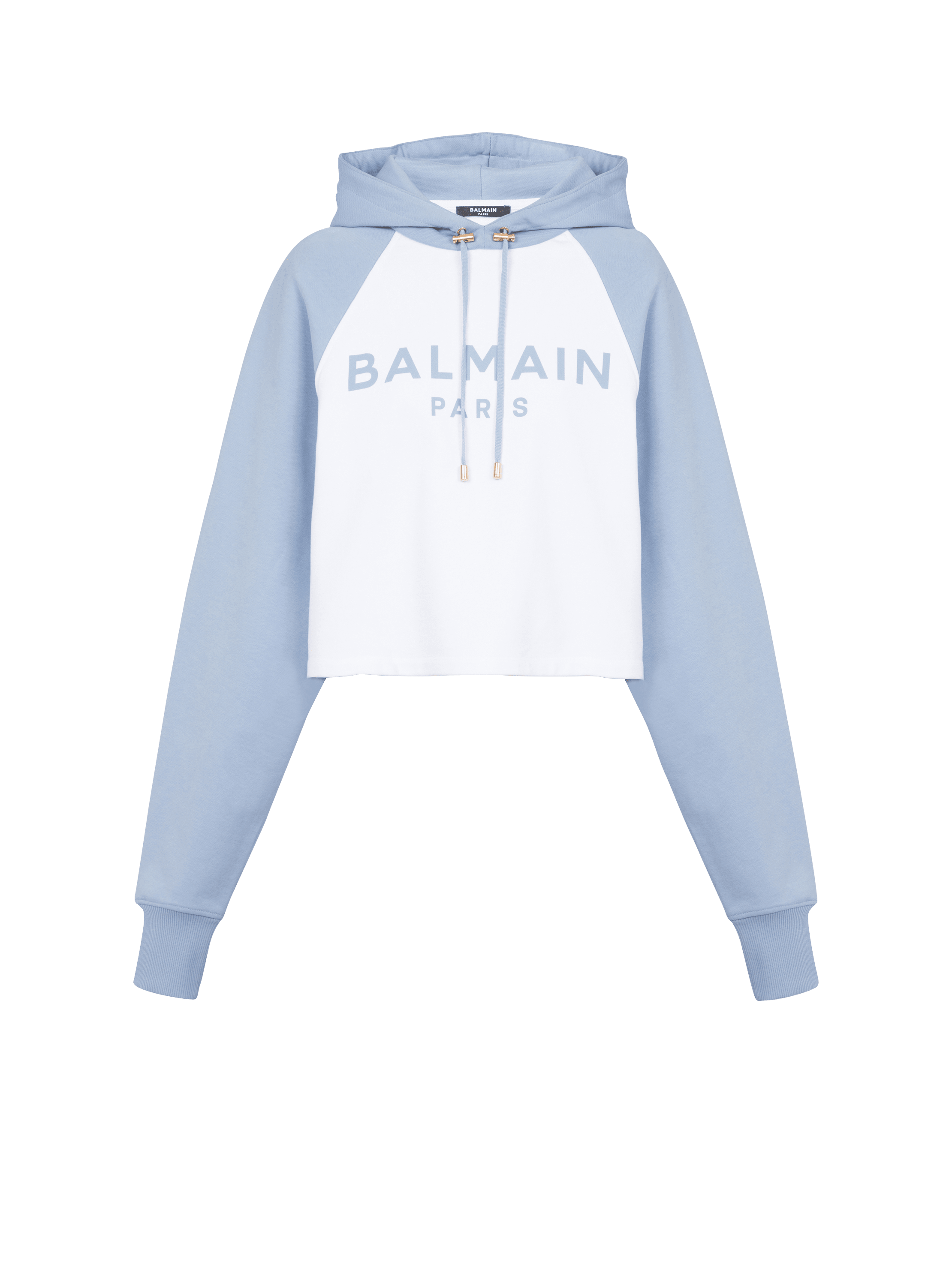 Balmain cropped hoodie new arrivals