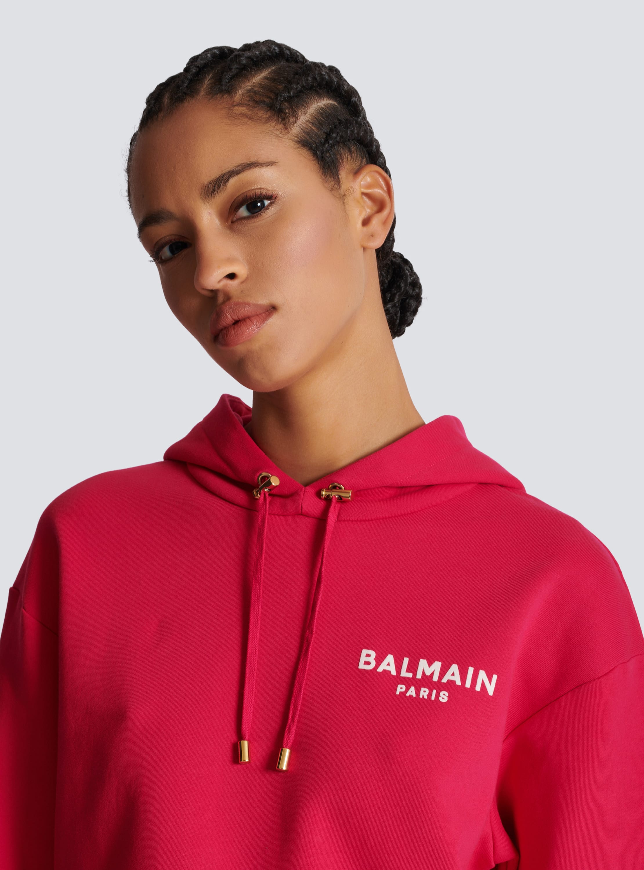 Pink best sale balmain hoodie