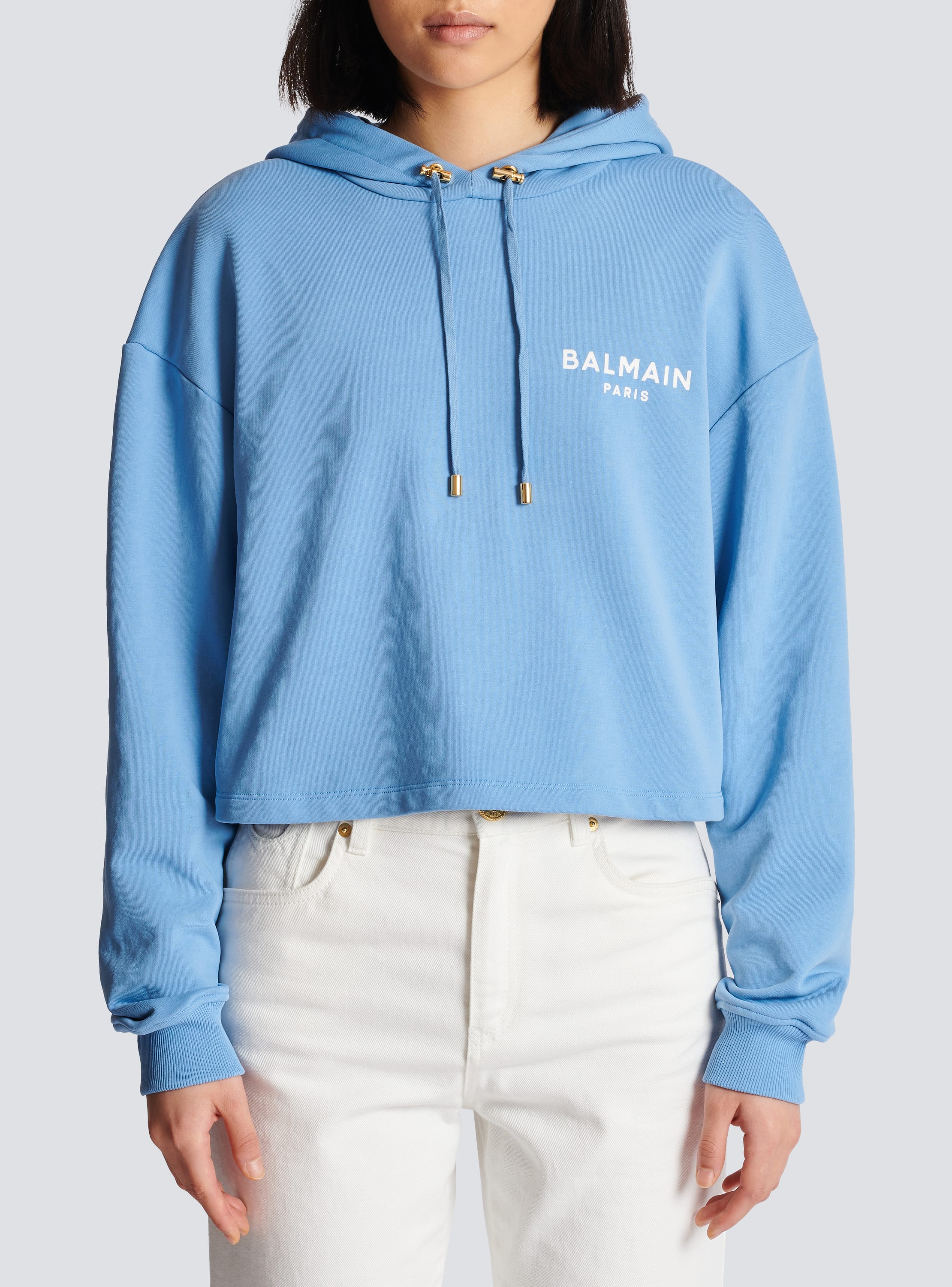 Flocked Balmain Paris hoodie