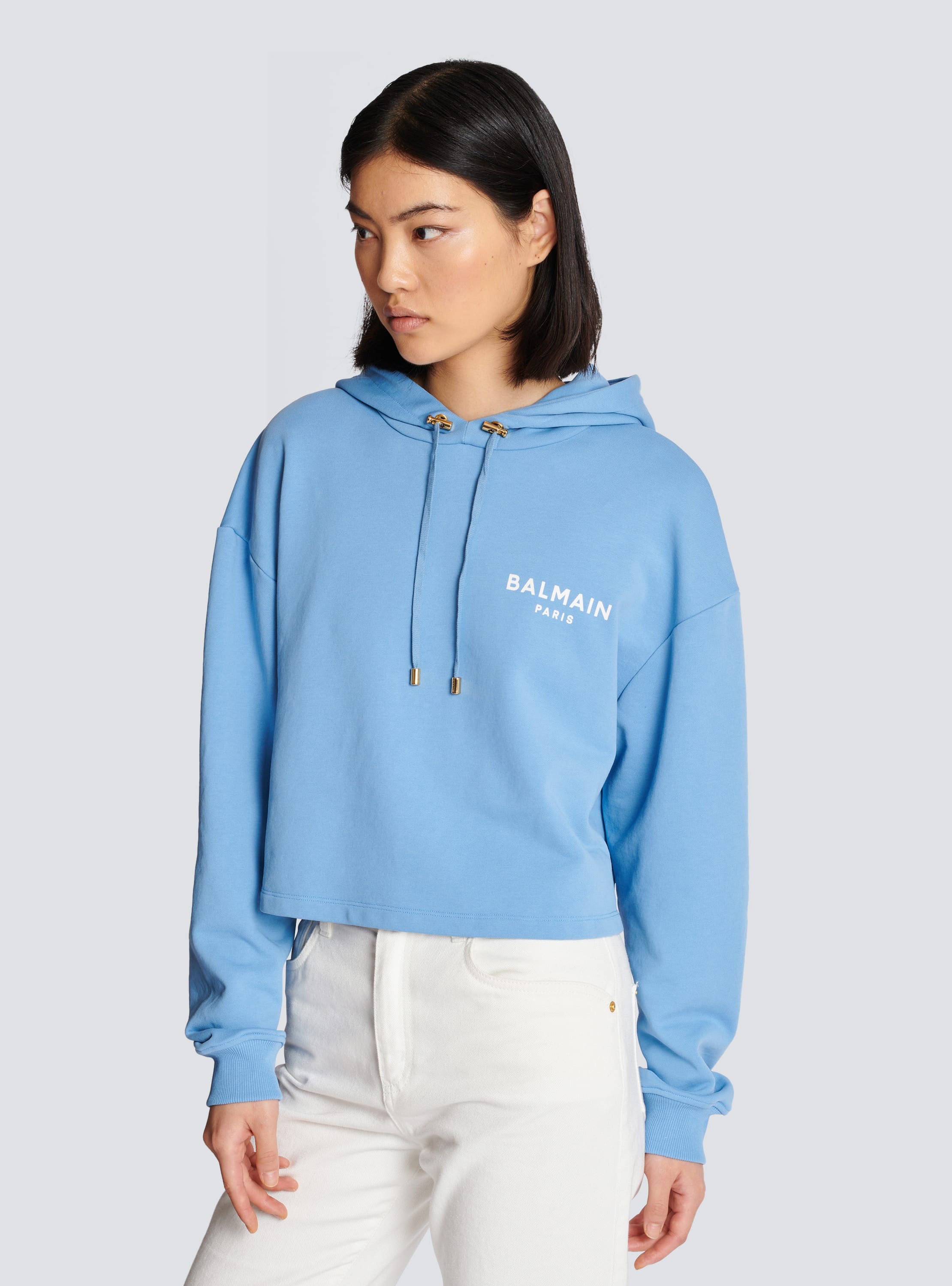 Flocked Balmain Paris hoodie