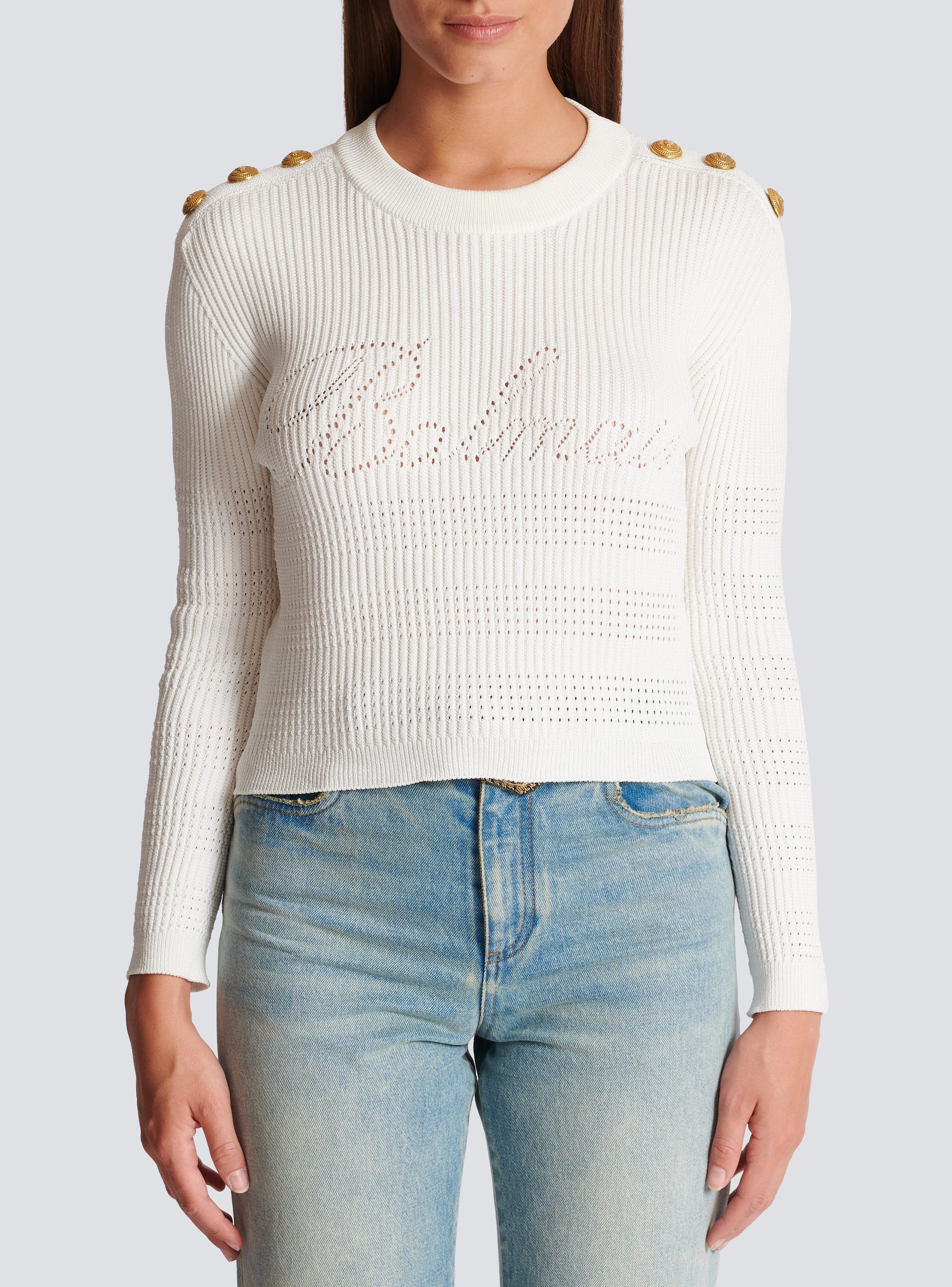 Balmain jumper white sale