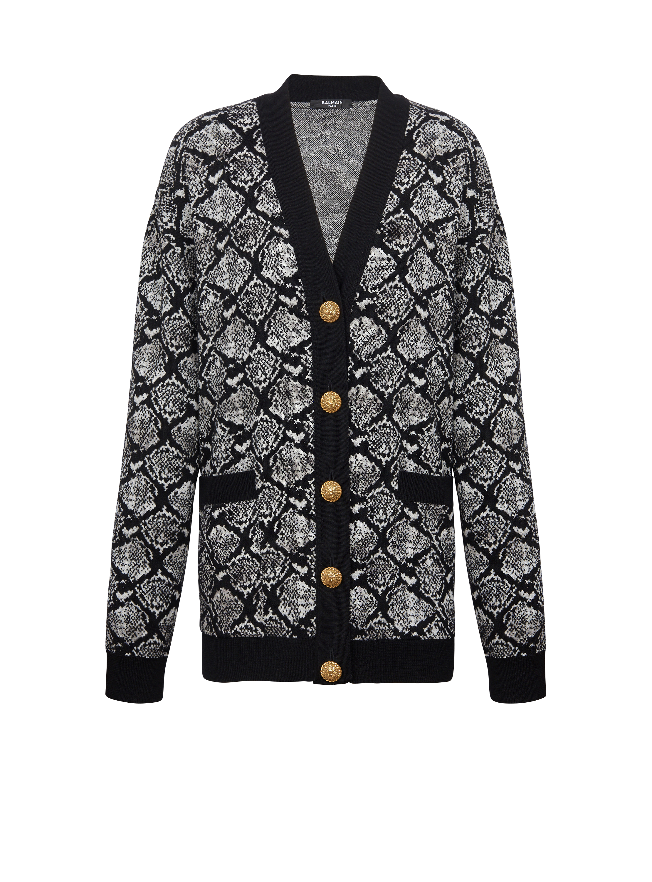 Strickjacke aus Python-Jacquard