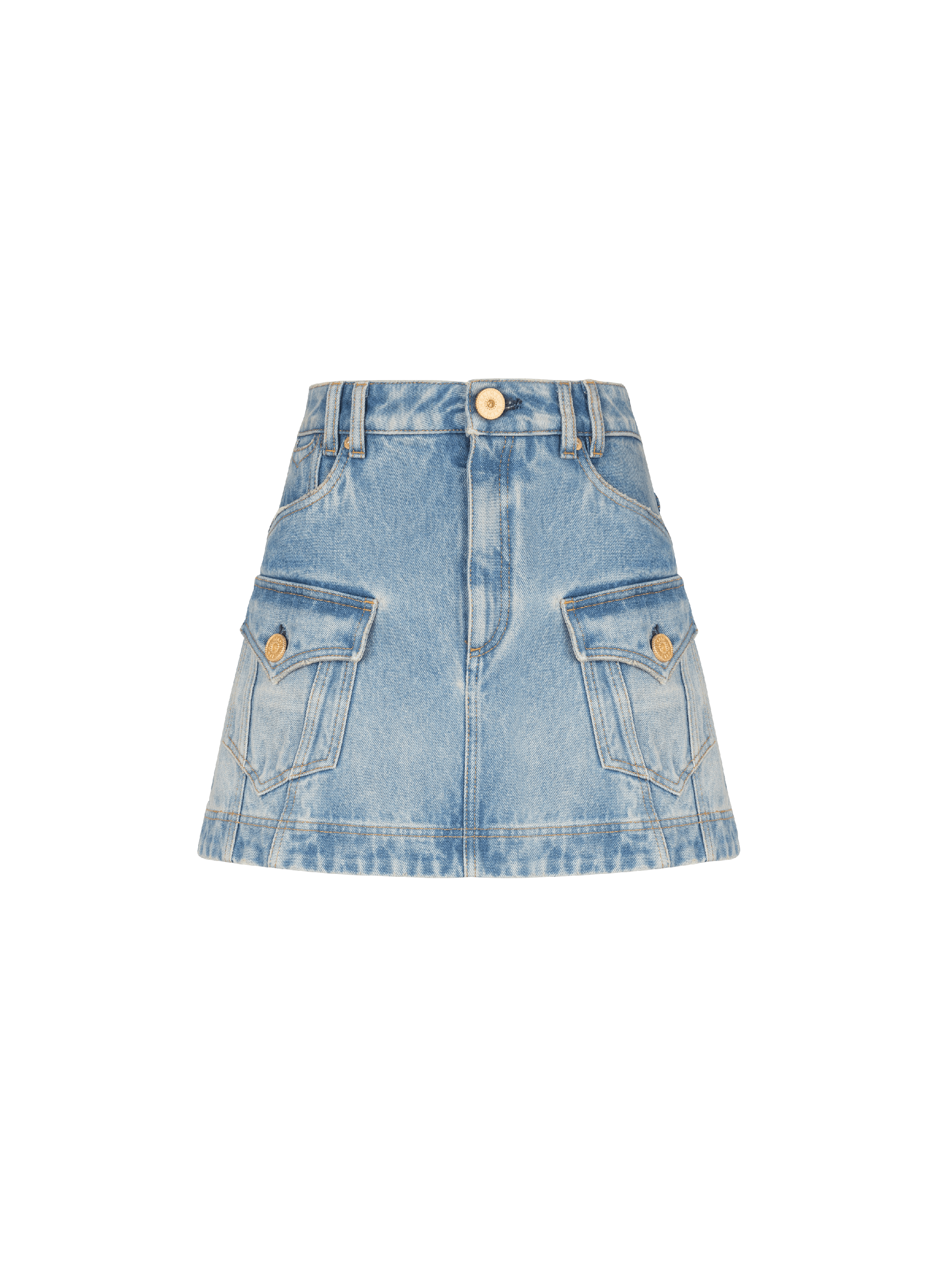 Western denim A-line skirt