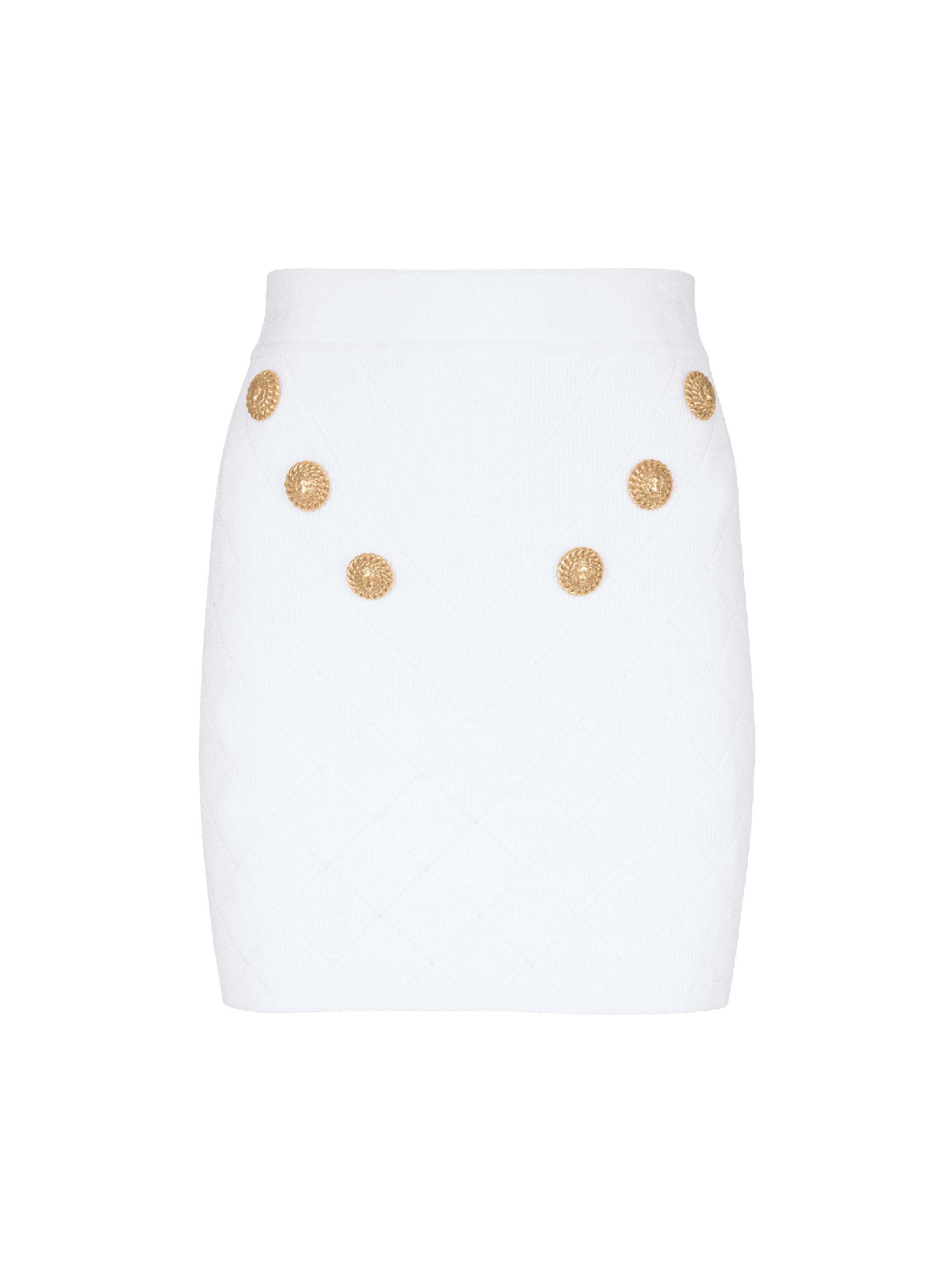 6-button knit skirt white - Women | BALMAIN