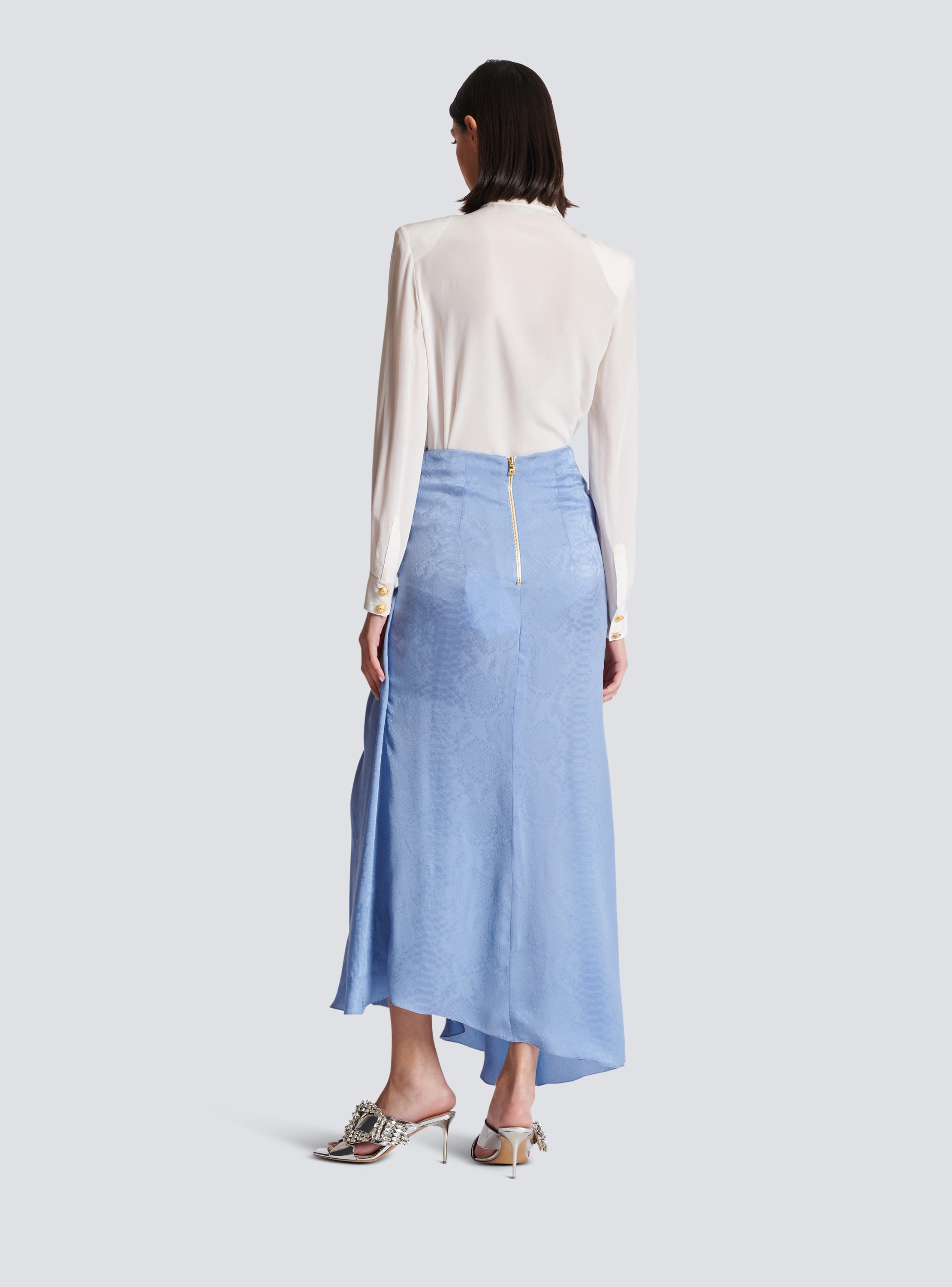 Silk jacquard outlet skirt