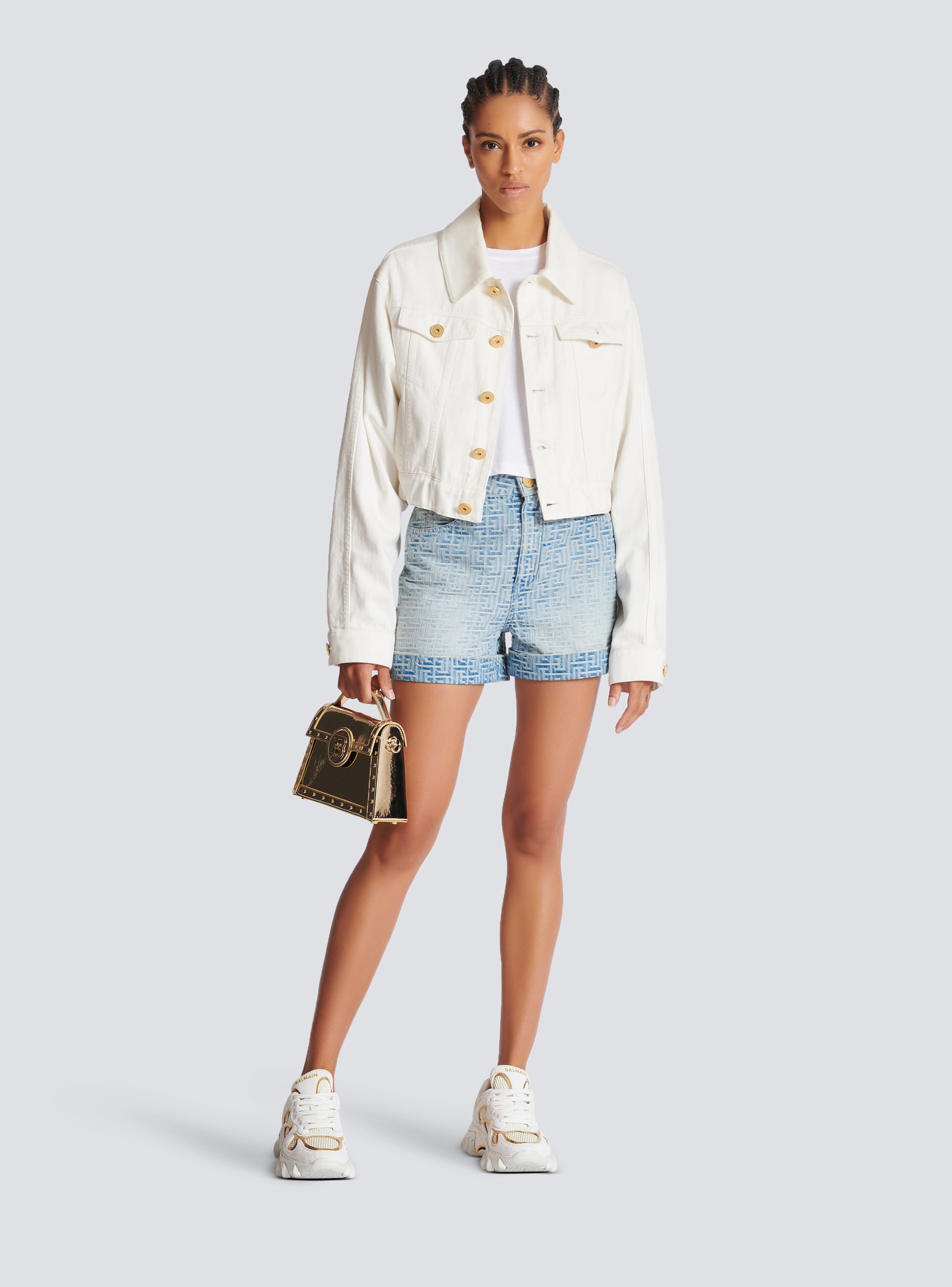 Balmain jean shorts online