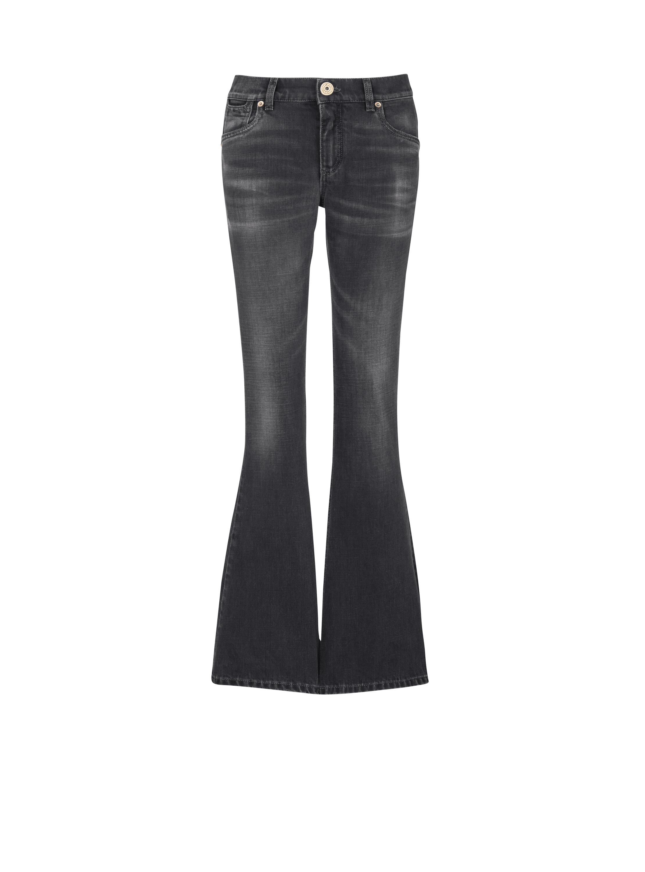 Western Bootcut-Jeans, schwarz, hi-res