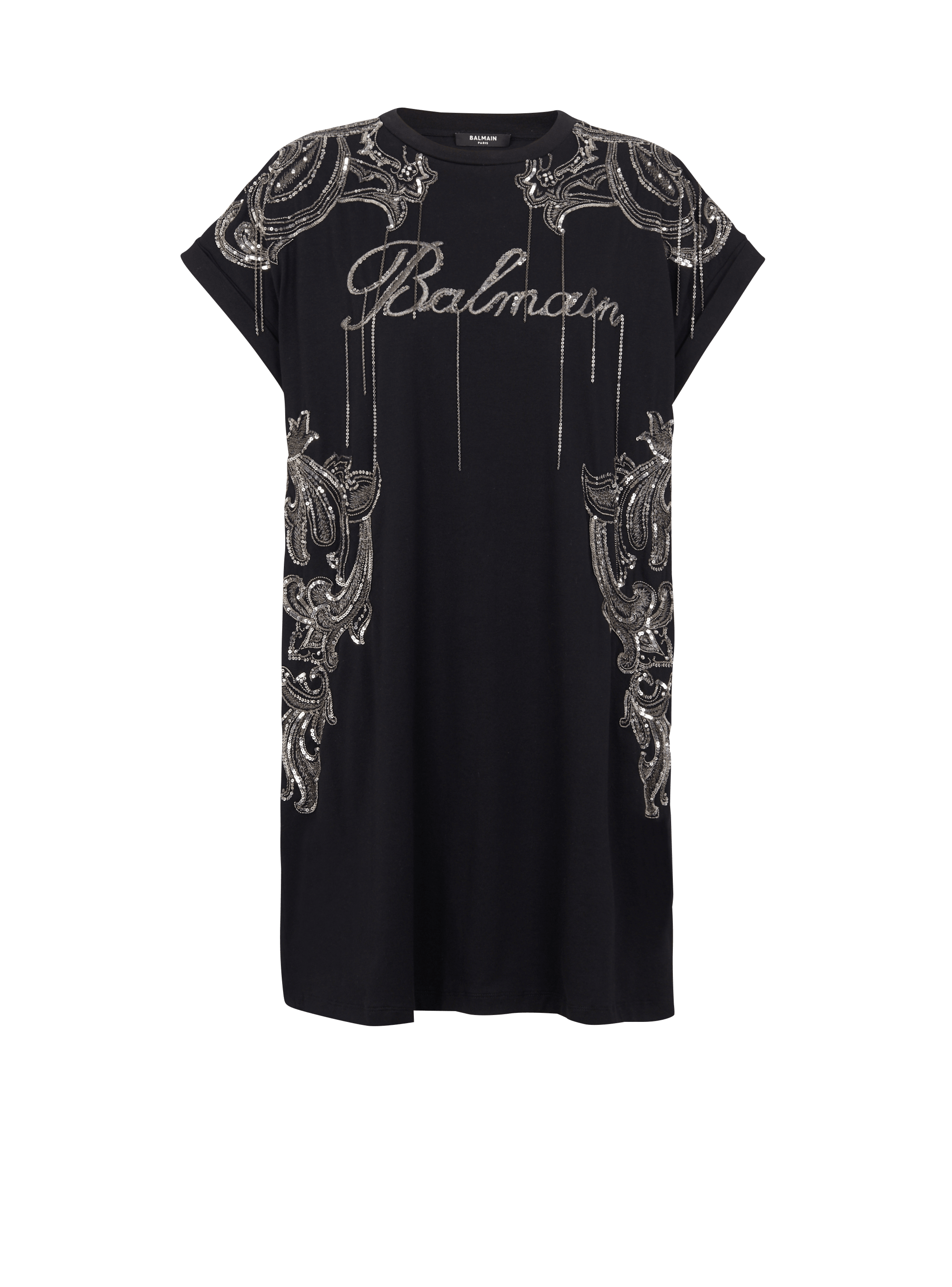 Robe T-shirt Balmain Signature brodée chaînes