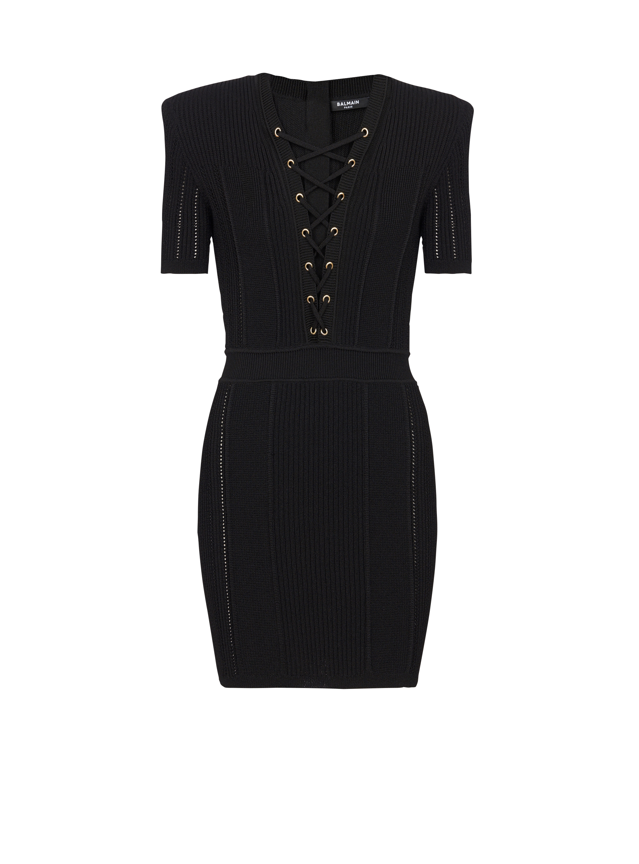 Ribbed Dress - Black - Ladies