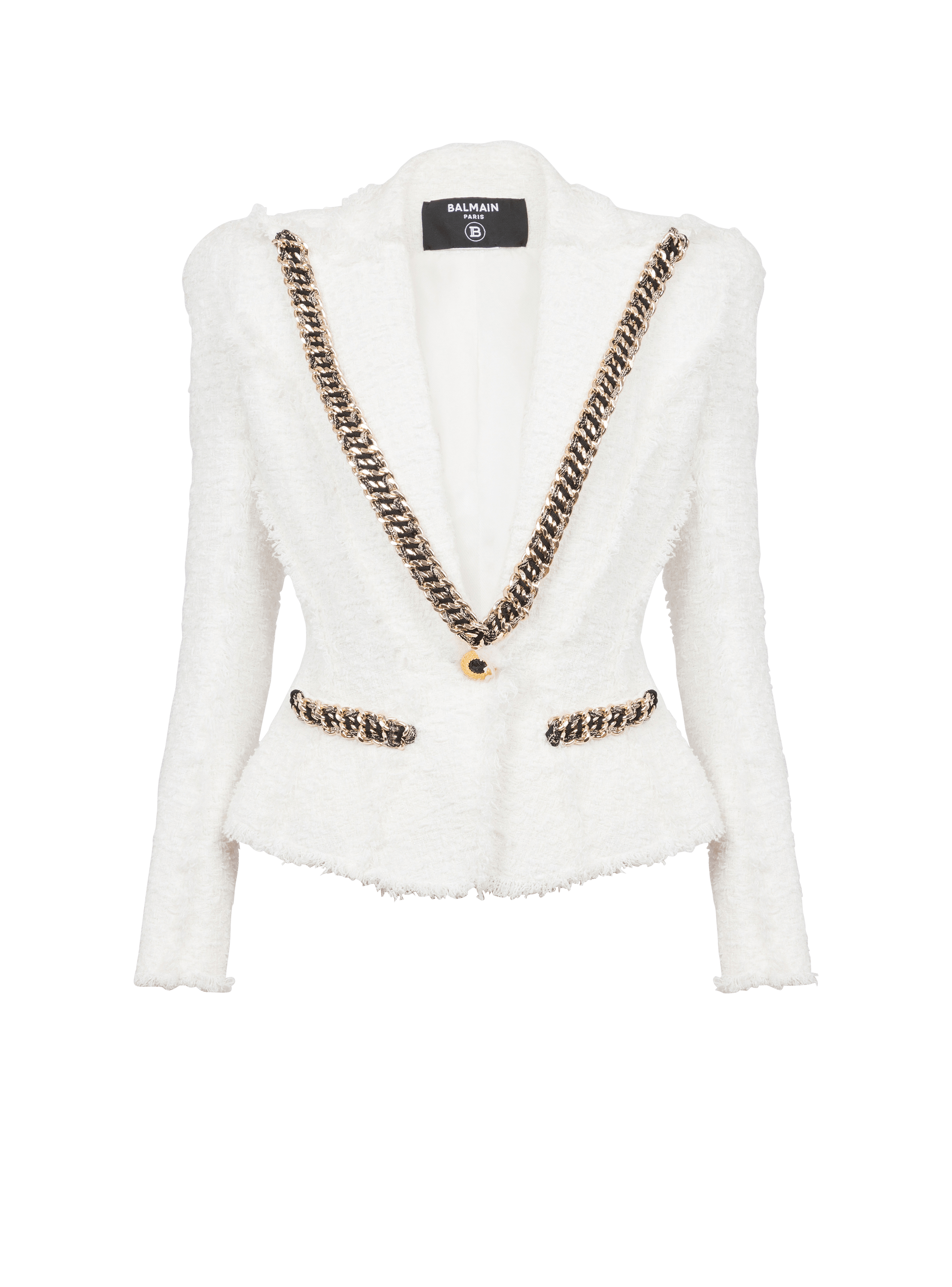 Jolie Madame tweed jacket white - Women | BALMAIN