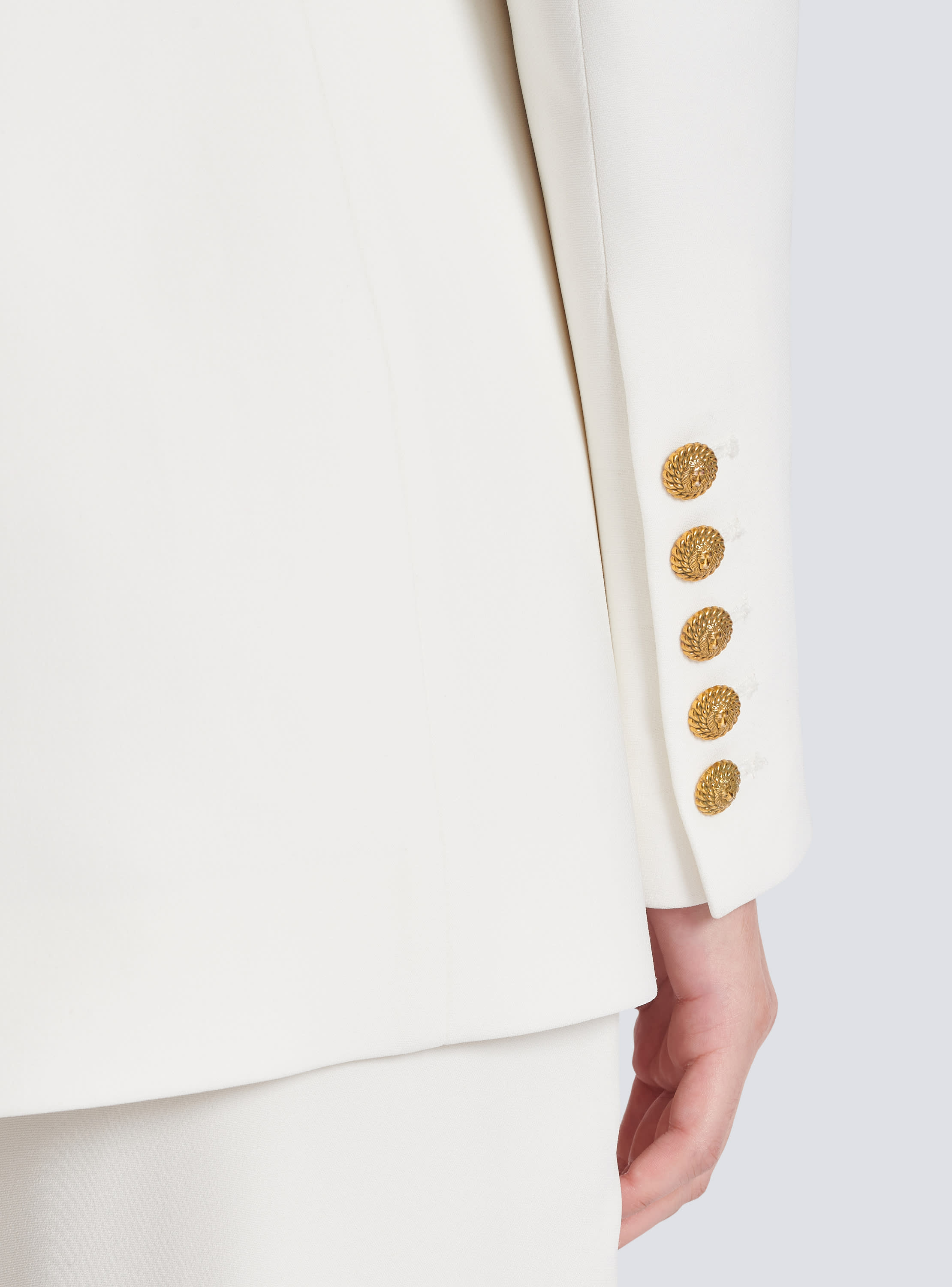 White jacket clearance with gold buttons