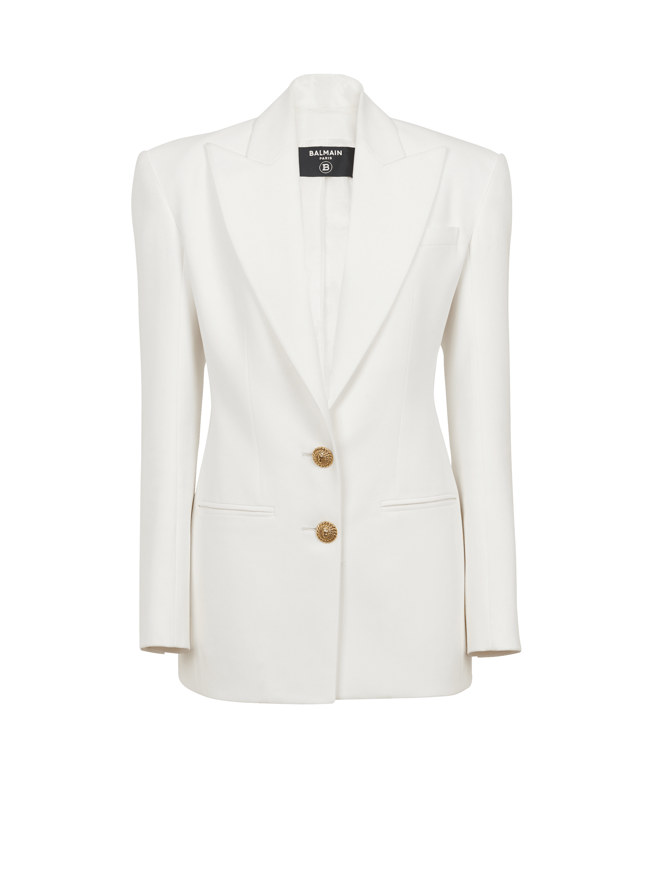 Balmain white coat hotsell