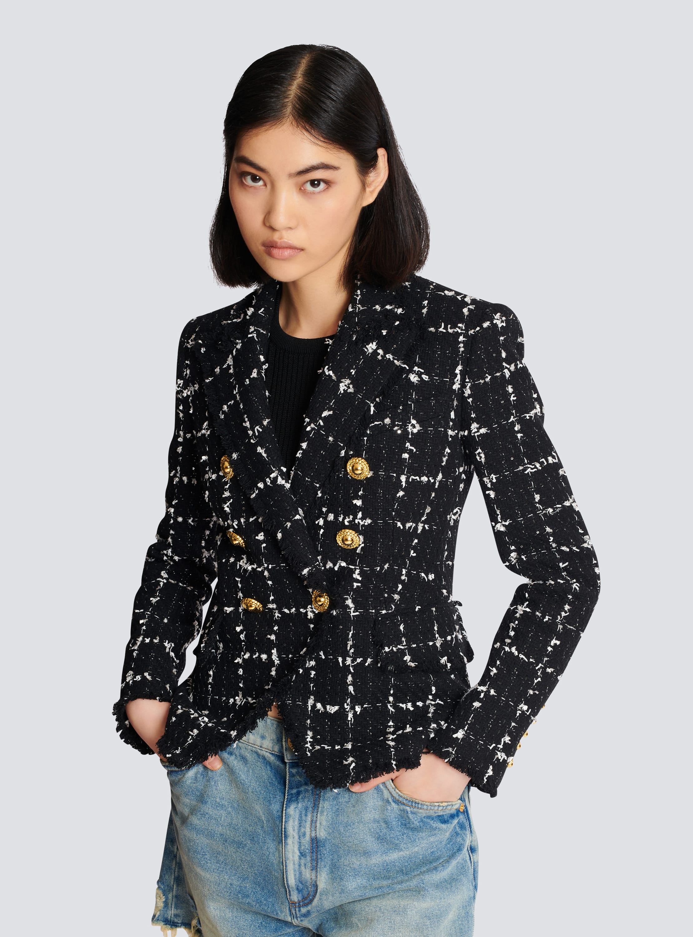 Check herringbone tweed jacket Berlin fit - Regular