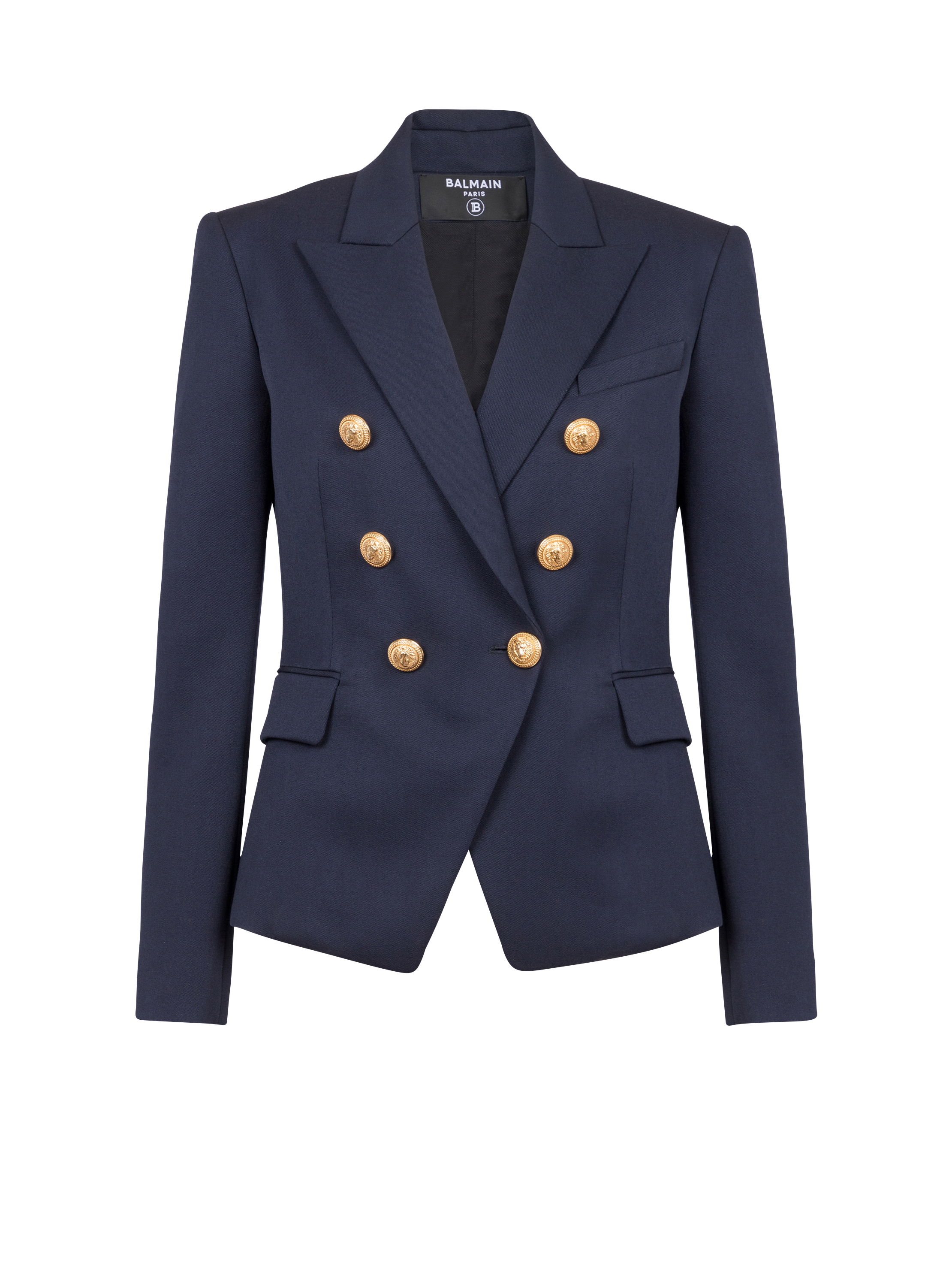 Balmain Double Breasted Wool Blazer 42