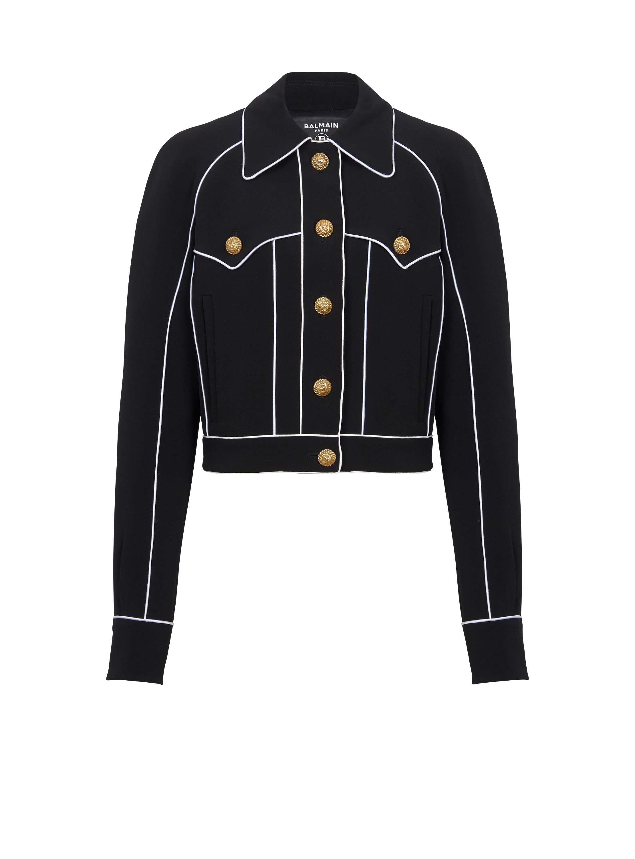 Western crepe jacket, black, hi-res