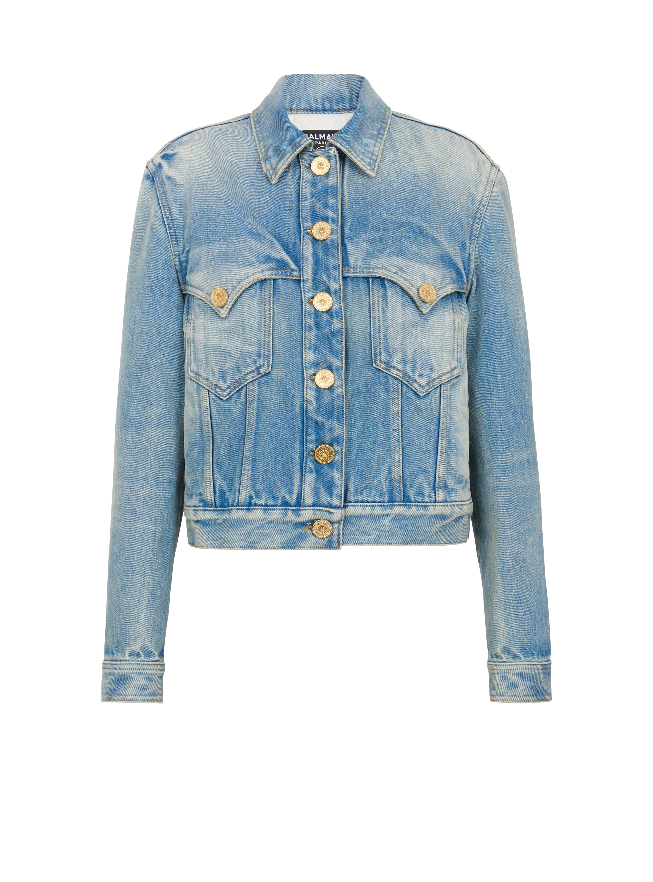Vintage denim jacket, blue, hi-res