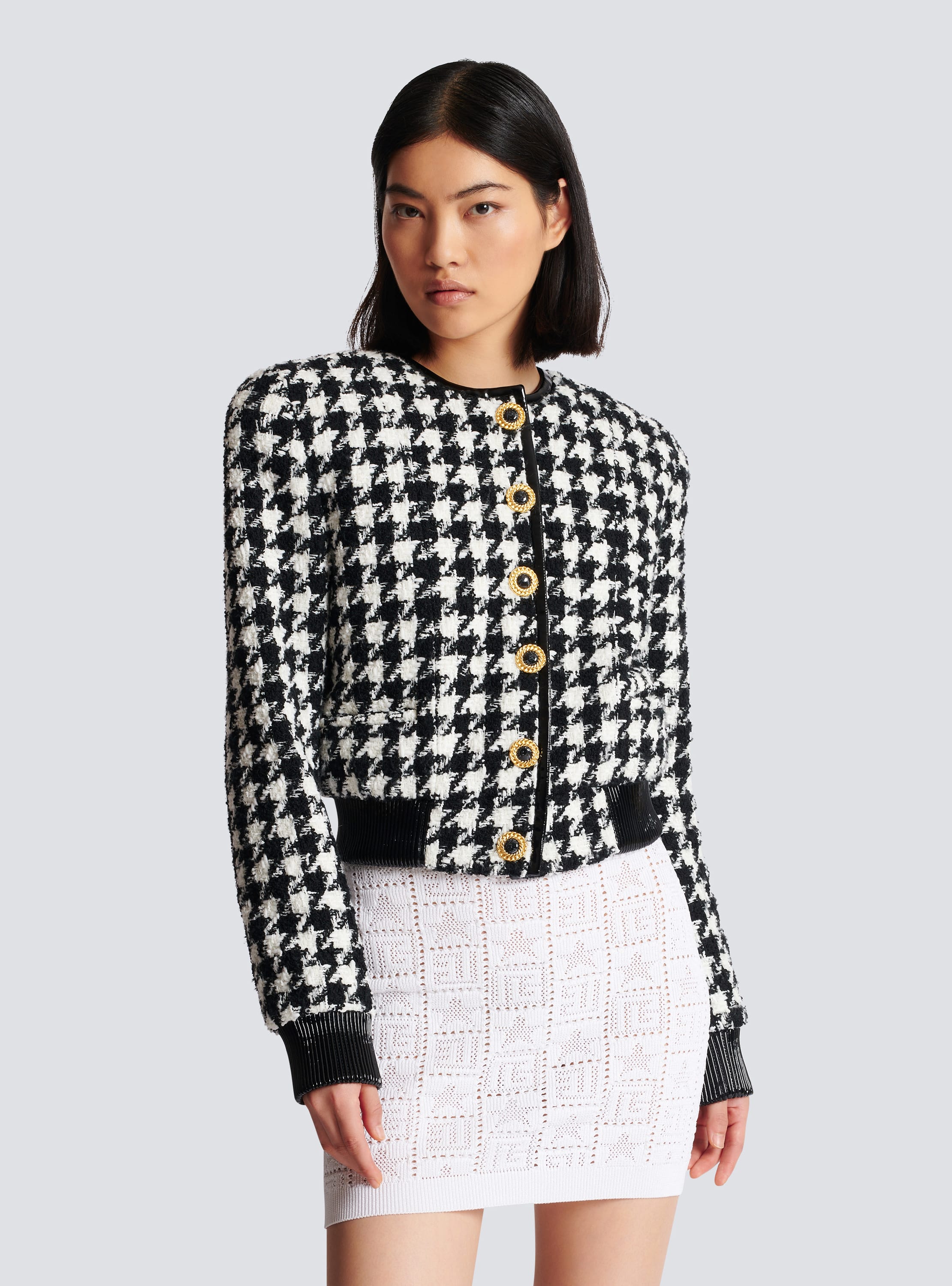 Balmain hot sale houndstooth jacket