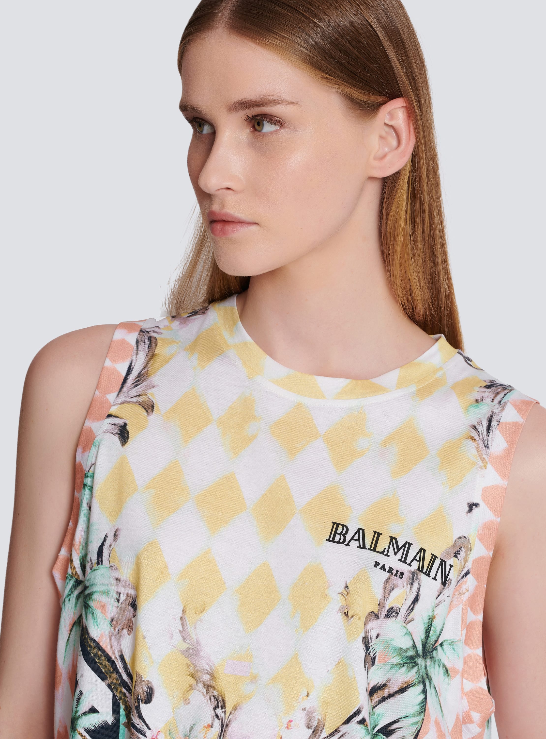 Balmain sleeveless top best sale