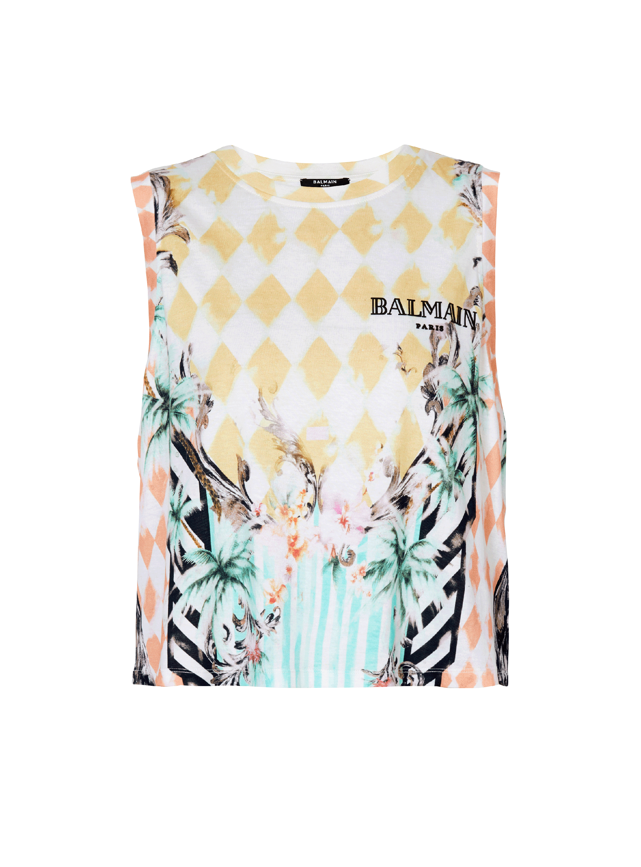 Vintage Balmain tank top with Baroque print