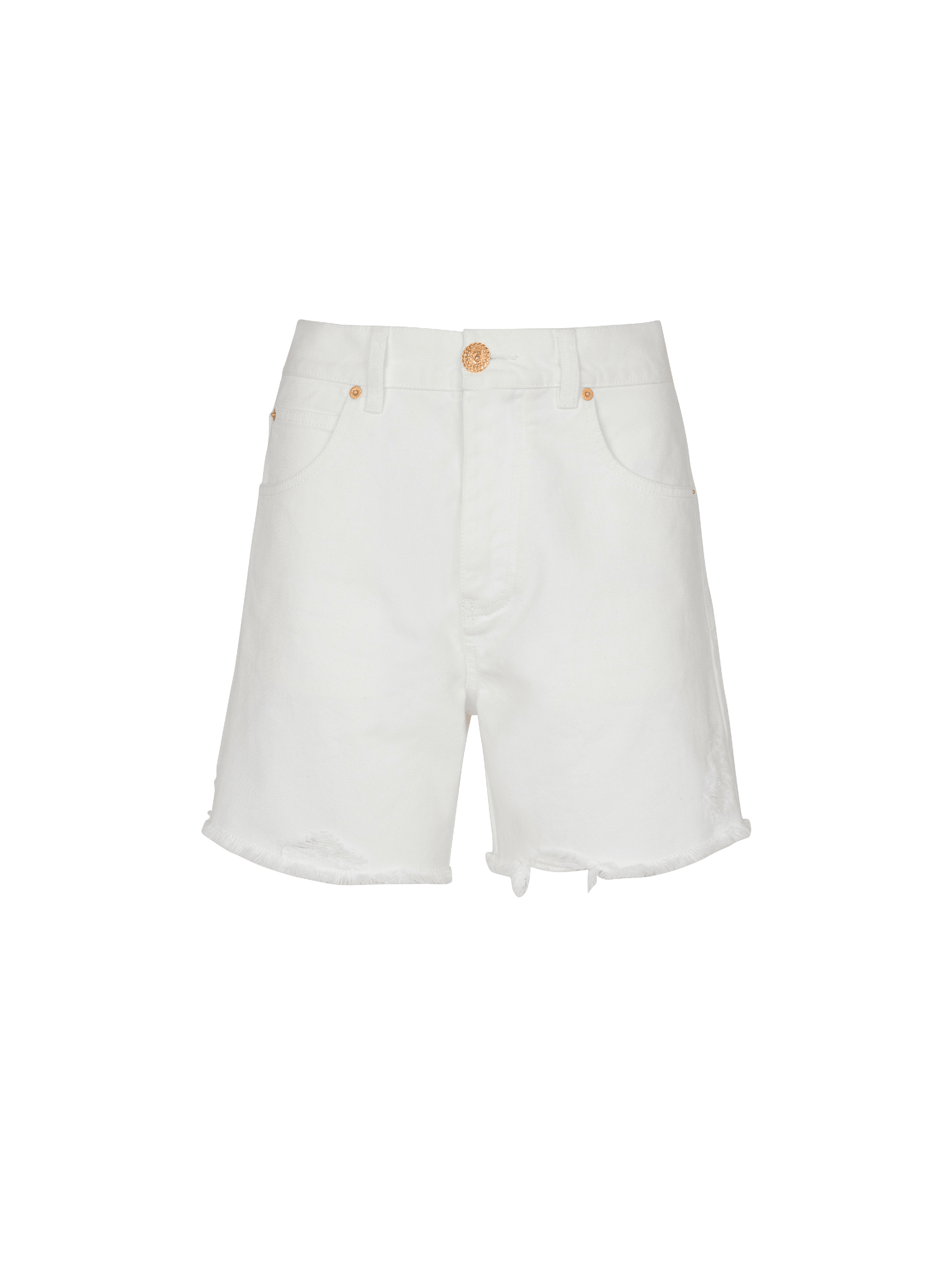 Denim shorts white - Women | BALMAIN