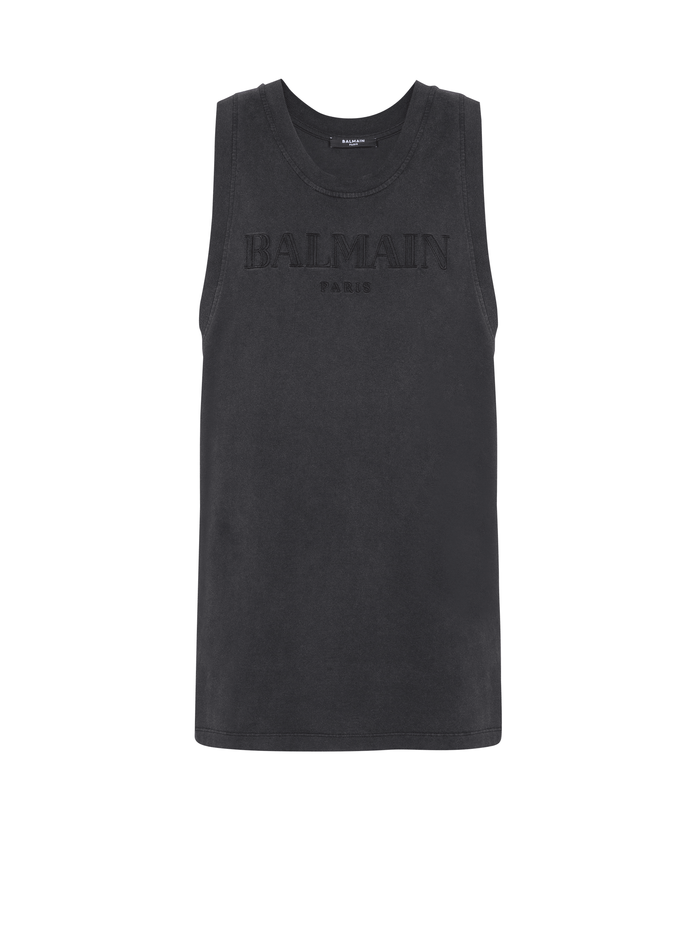 Vintage Balmain embroidered tank top grey - Men | BALMAIN