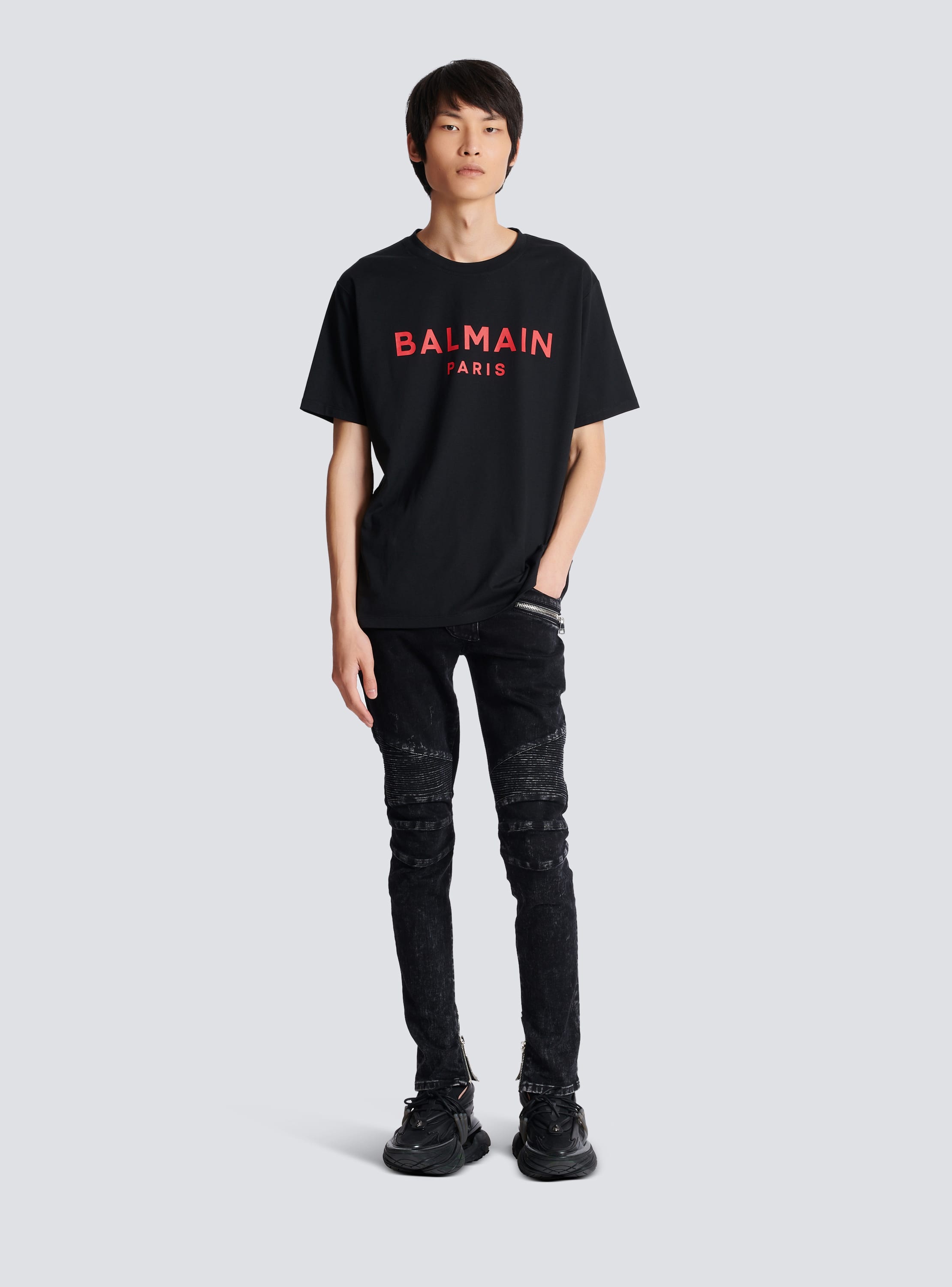 Balmain Paris プリントTシャツ 