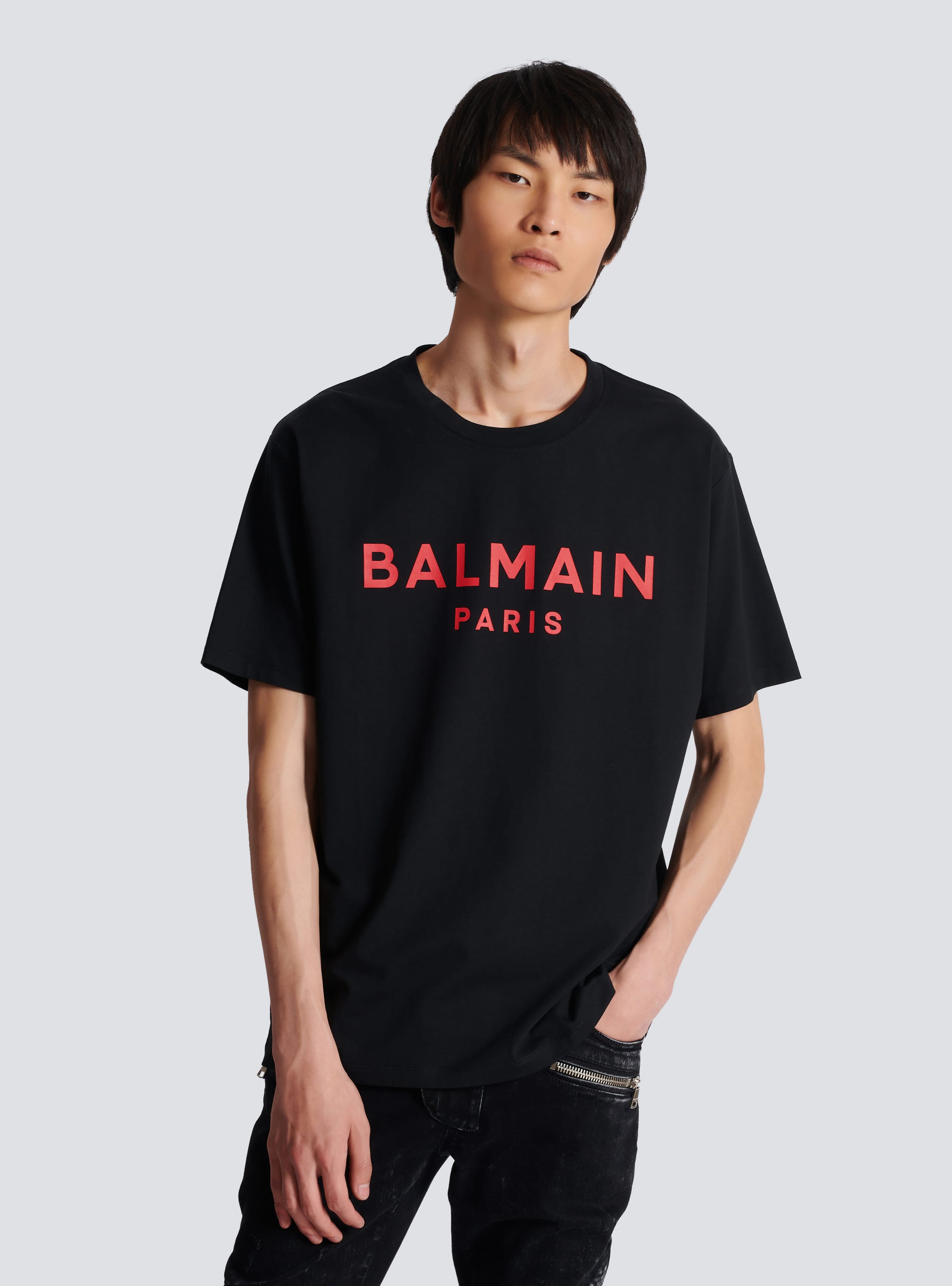 Balmain Kids round neck casual dress - Black