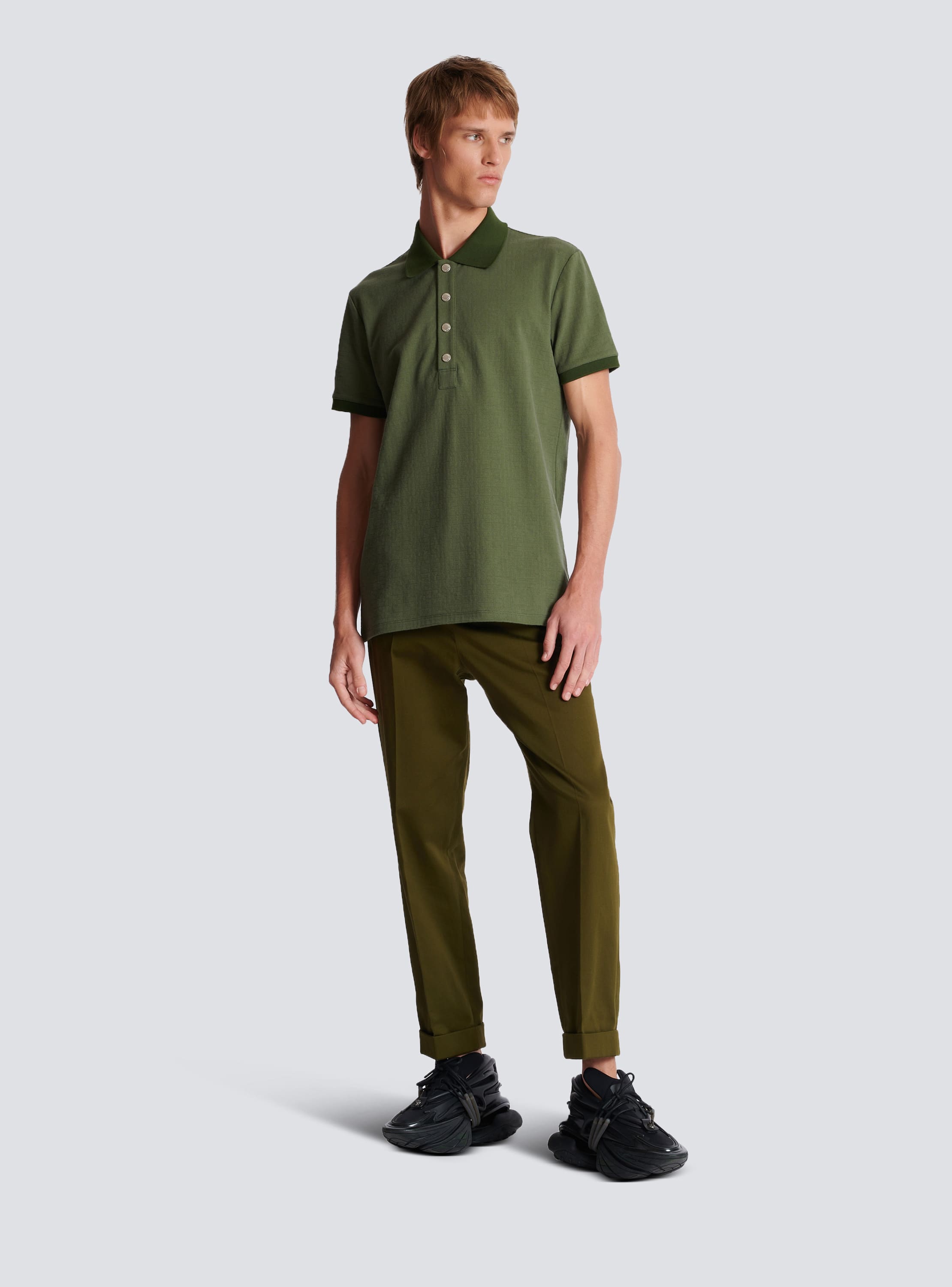 Monogram cotton polo