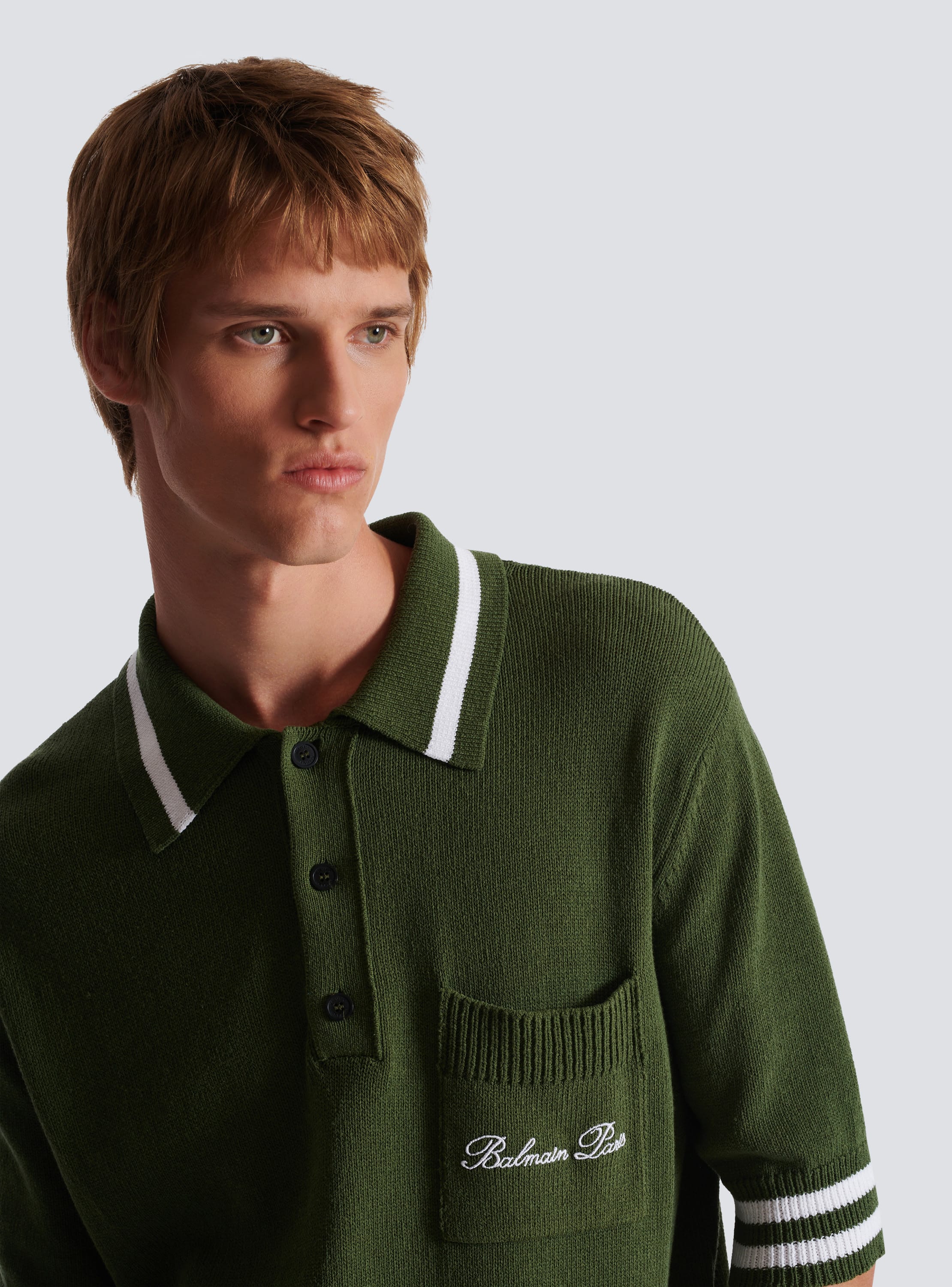 Balmain Signature knit polo shirt