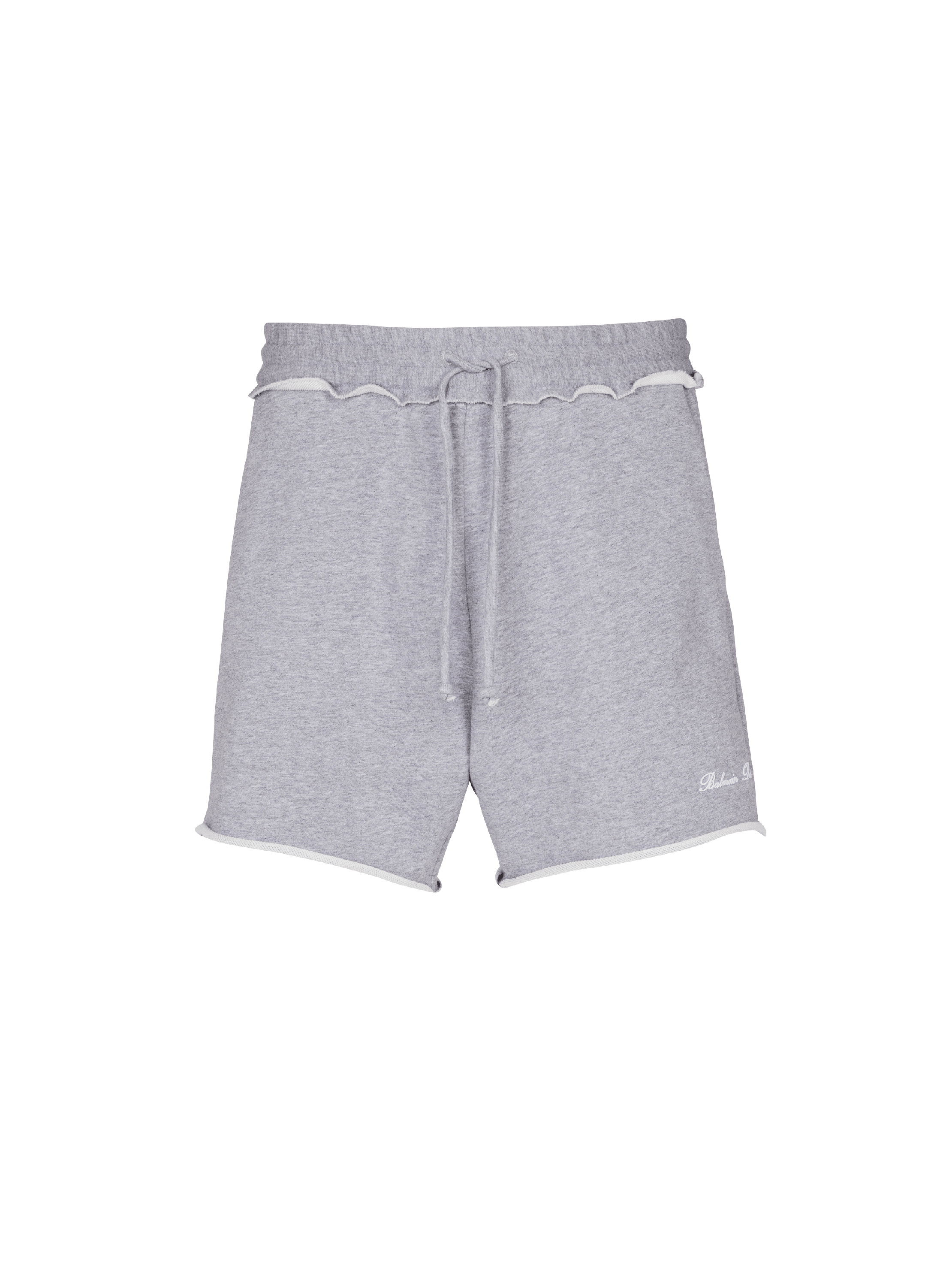 Pantalones cortos de muletón Balmain Signature, gris, hi-res