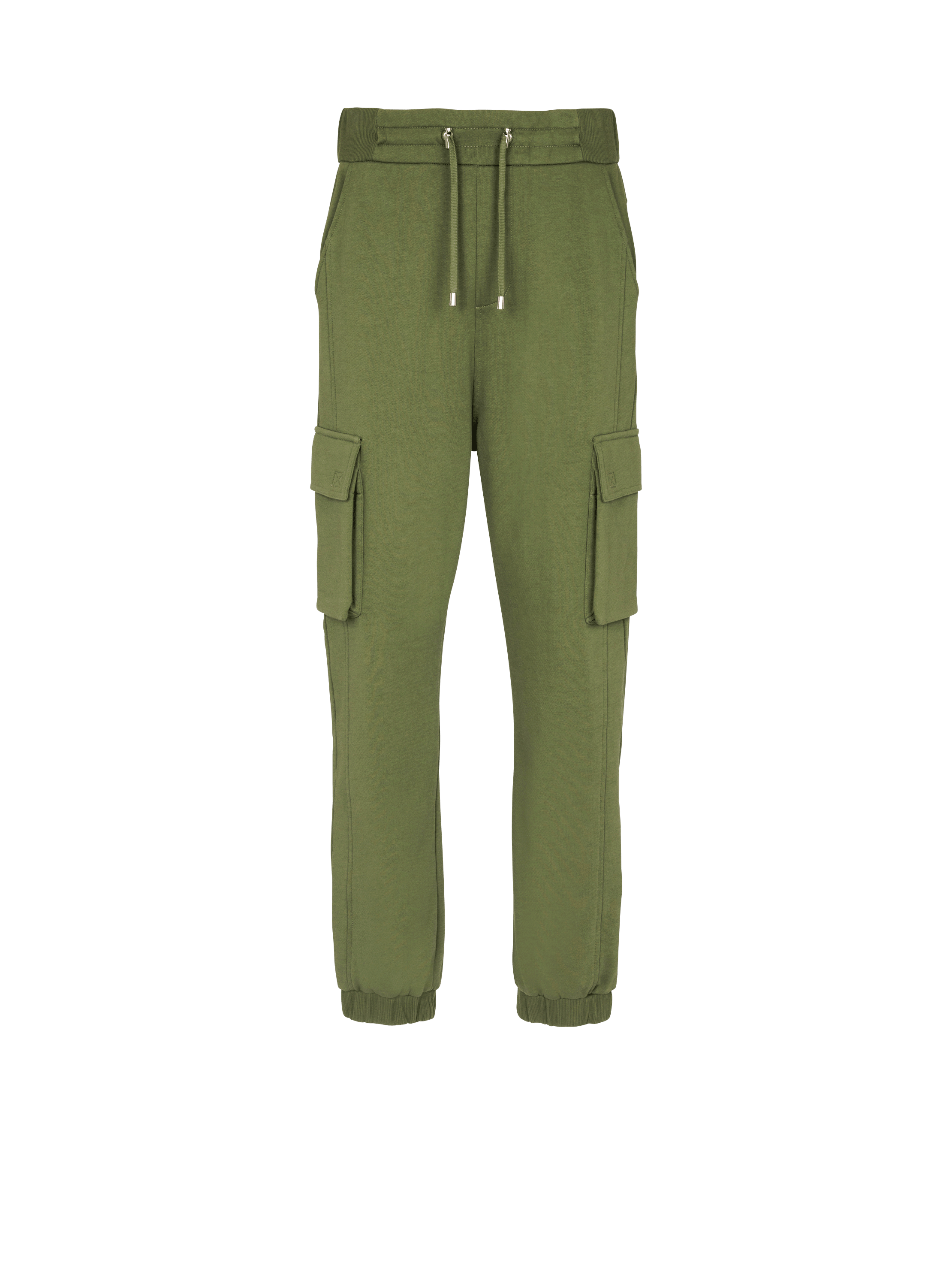 Cargo joggers with Balmain Paris print 