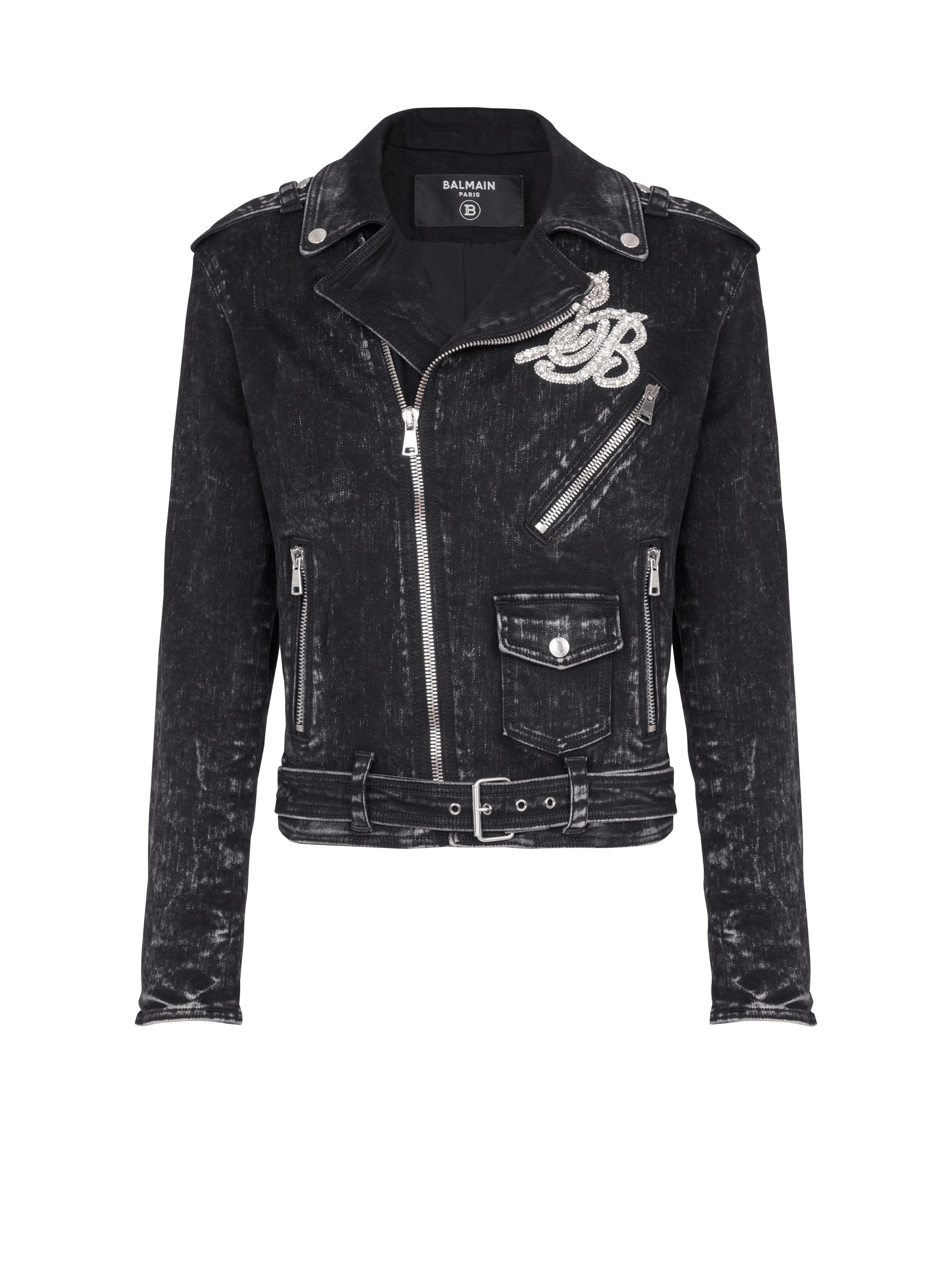 Giacca biker in denim