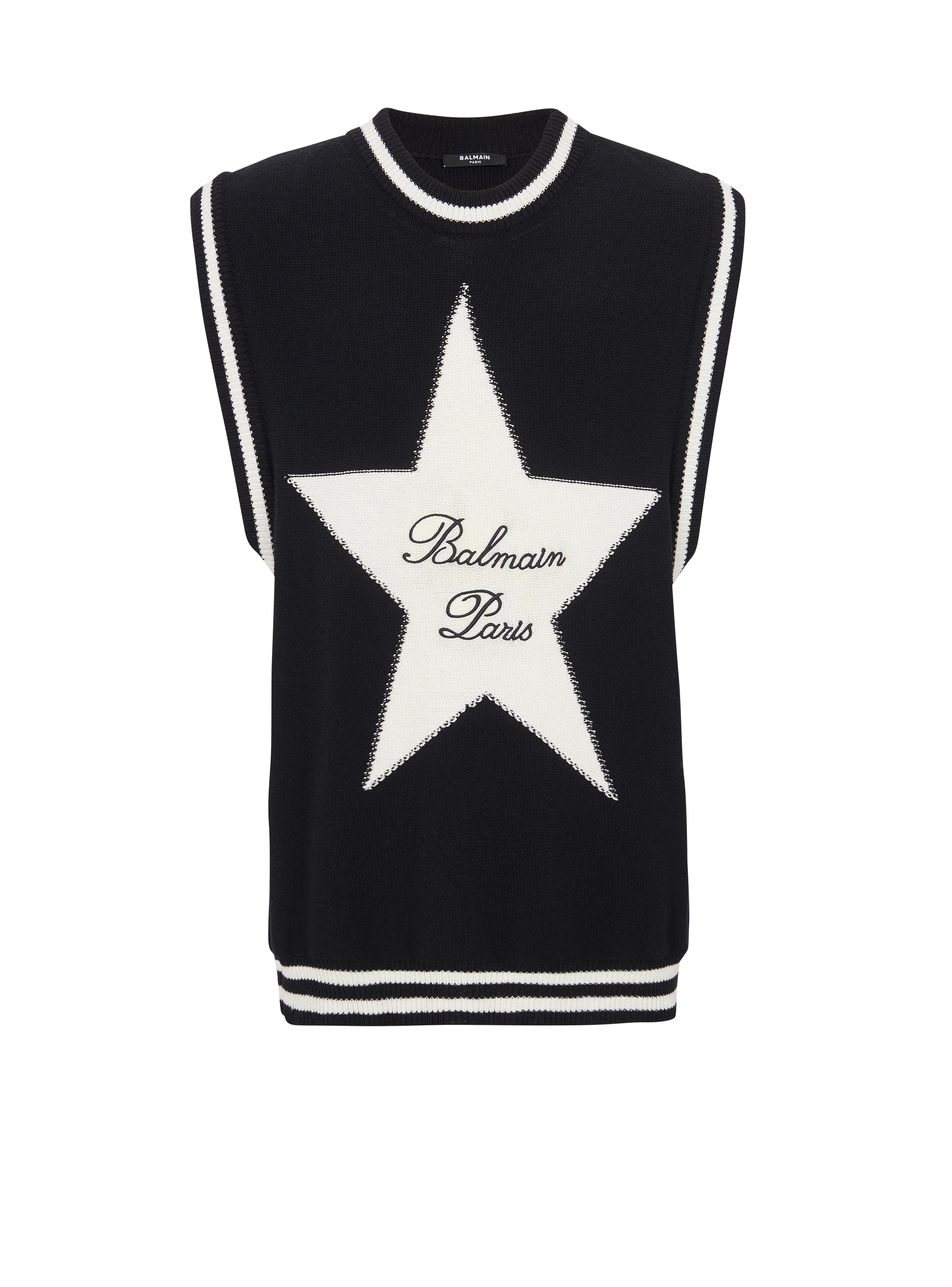Balmain Signature star jumper, black, hi-res