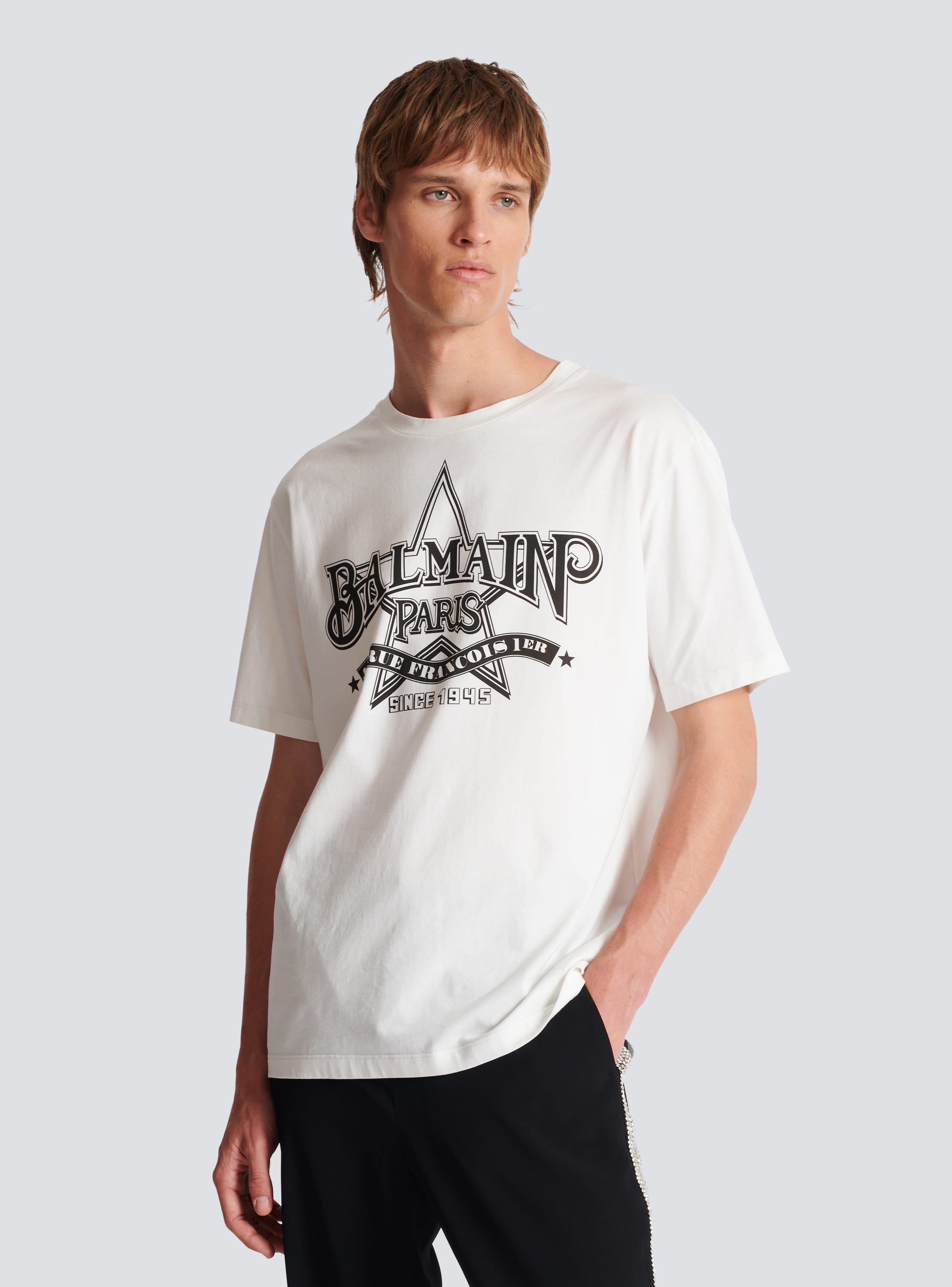 T shirt balmain outlet blanc