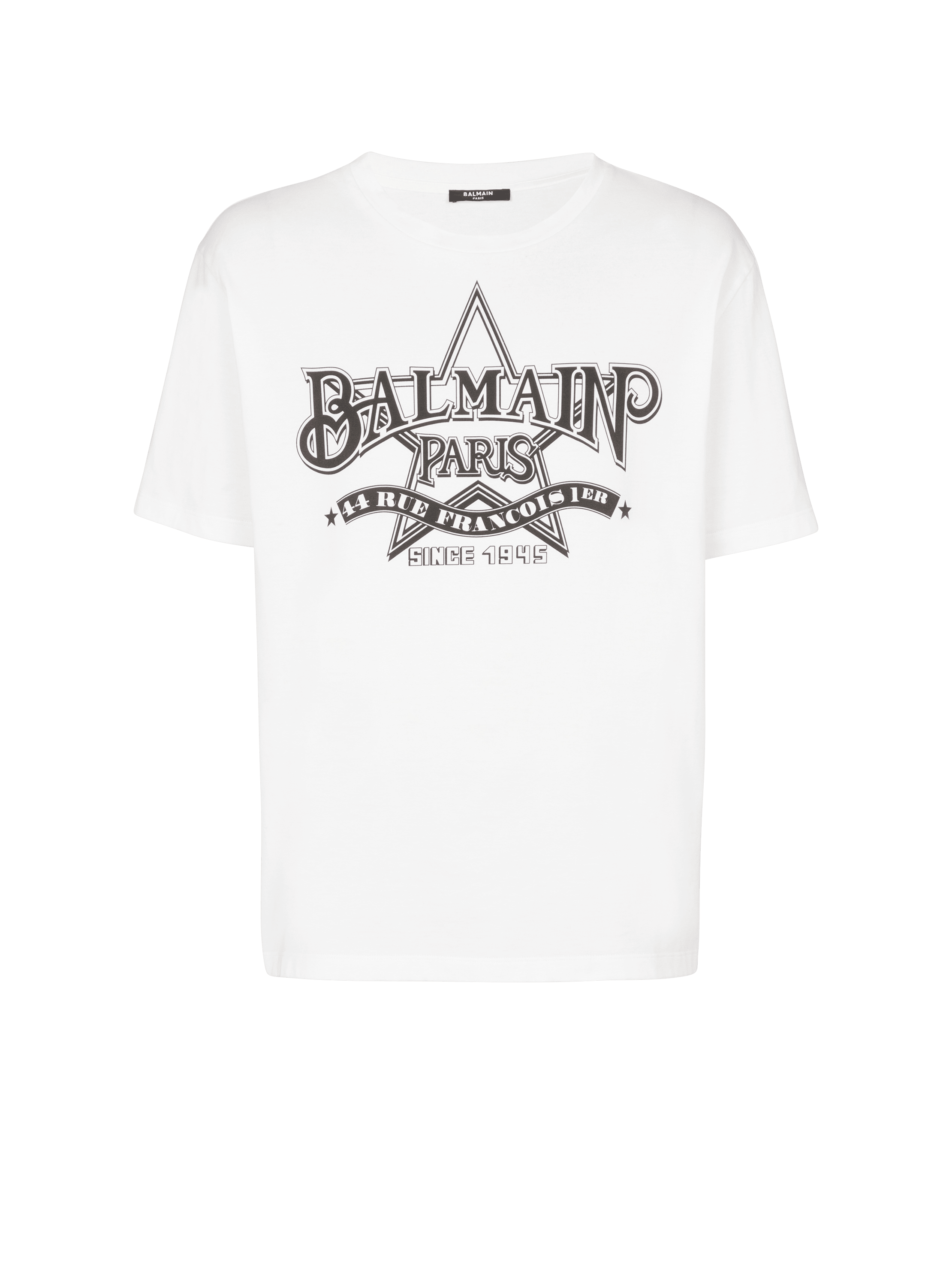 Balmain star T-shirt, white, hi-res