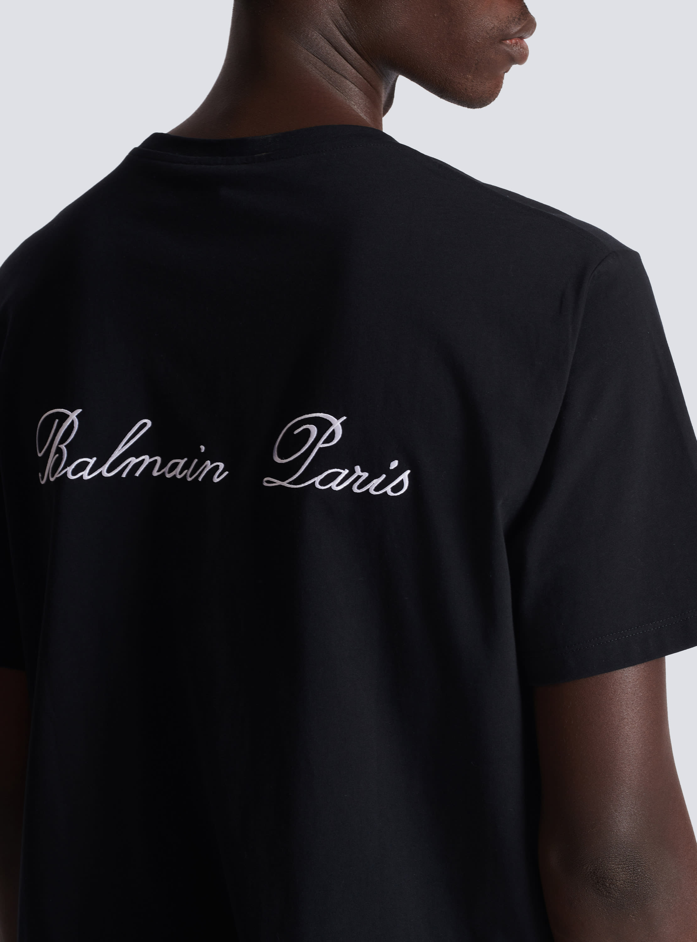 Balmain signature T-shirt black - Men | BALMAIN