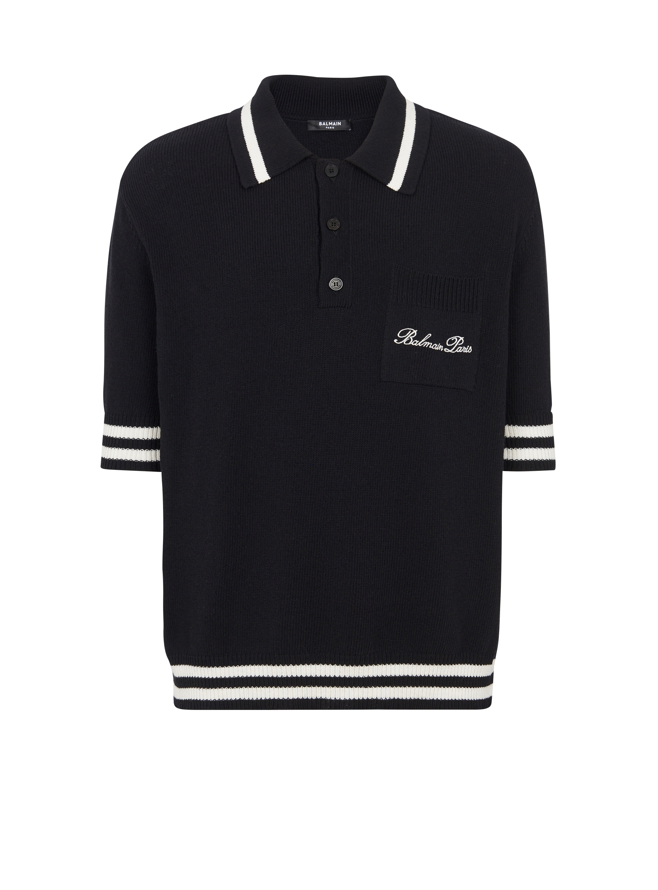 Balmain Signature polo shirt, black, hi-res